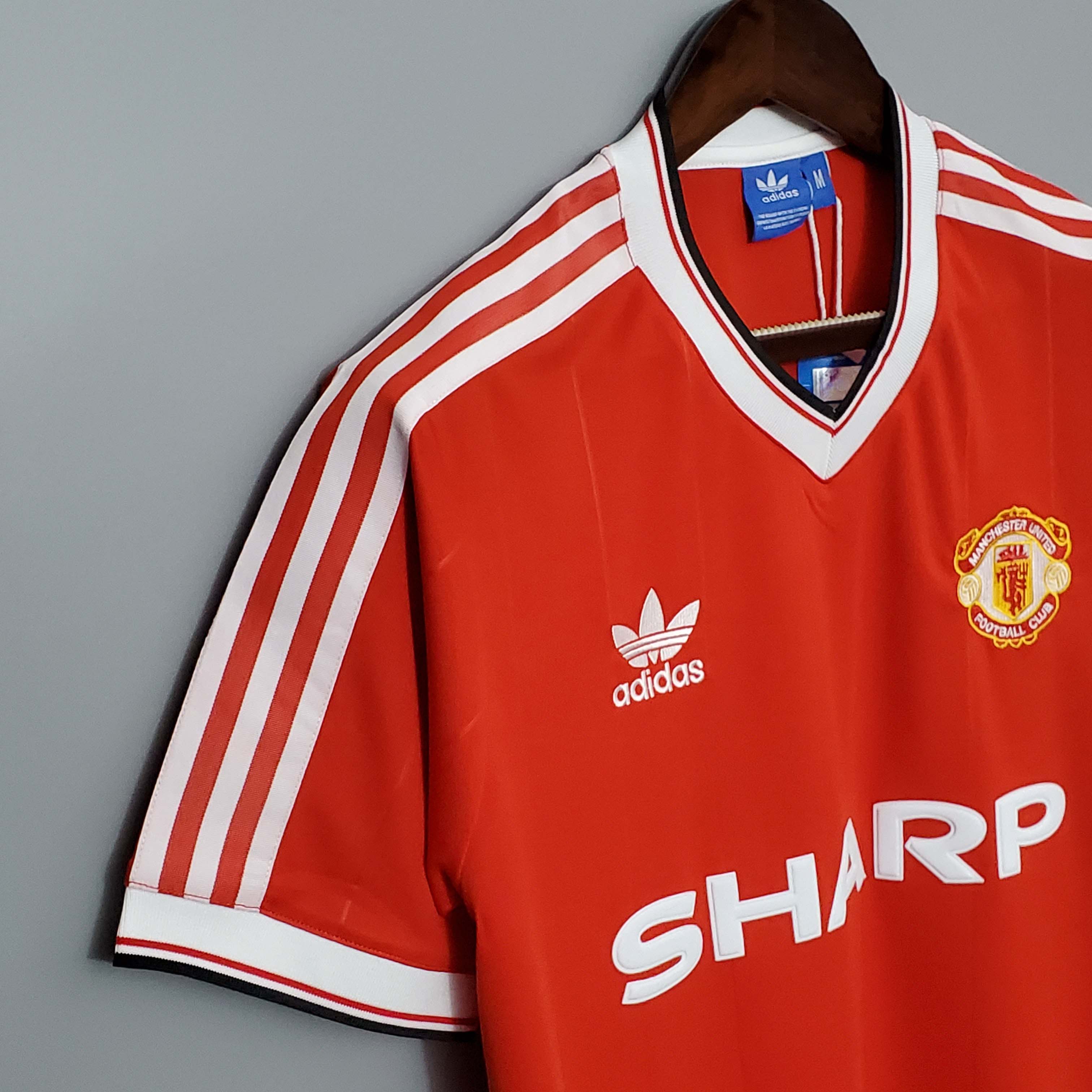 1983/1984 Retro Manchester United Home Football Shirt 1:1 Thai Quality:football jersey mysite: unitedjerseyfootball 邓江浪:football