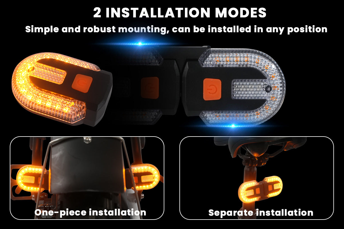Ebike Tail Light with Turn Signals Wireless Remote Control、mySite、bearsvspackers