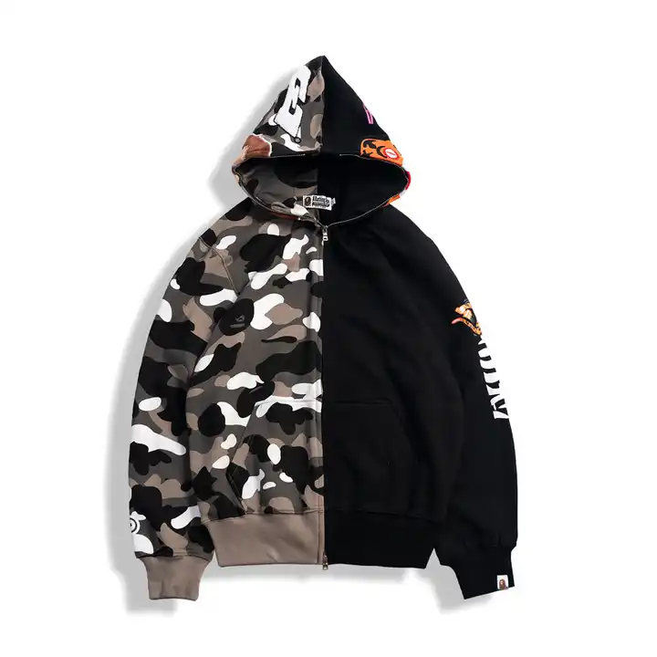 BAPE Shark Half Camo Black Hoodie、mysite、Cacoeks