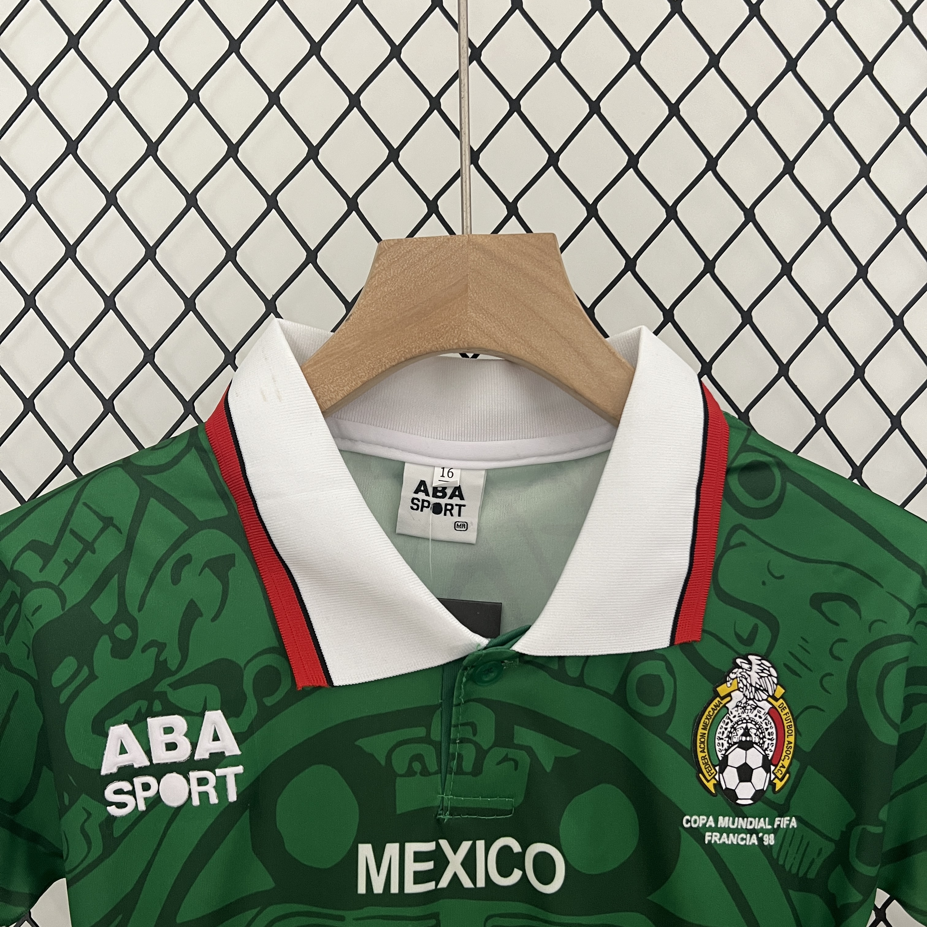 GlobeJersey-Retro Mexico 1998 Home Stadium Kids Kit