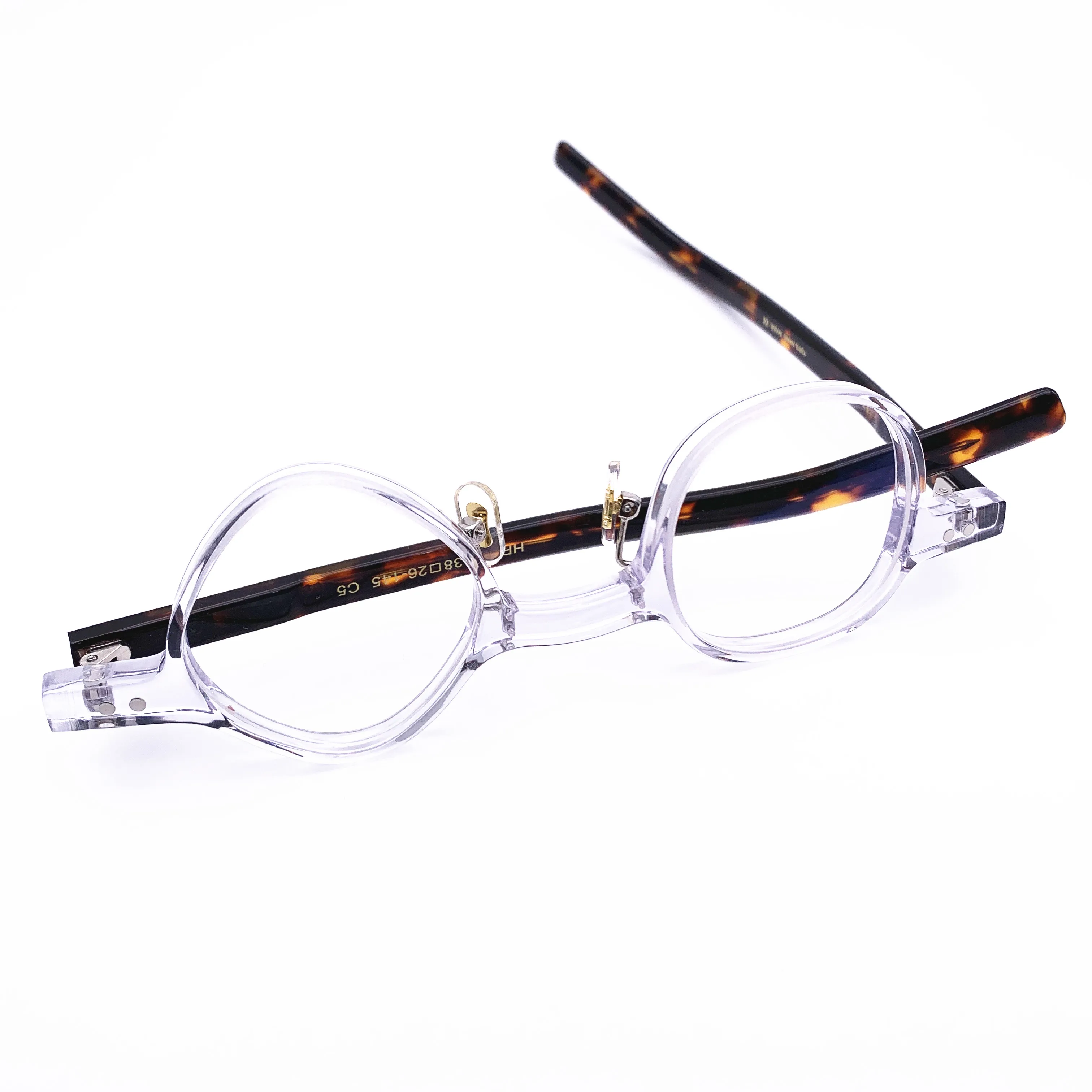 Belight Optiacl Fancy Square with Round Shape Acetate Glasses Frame Men Women Prescription Eyeglasses Optical Eyewear HP227