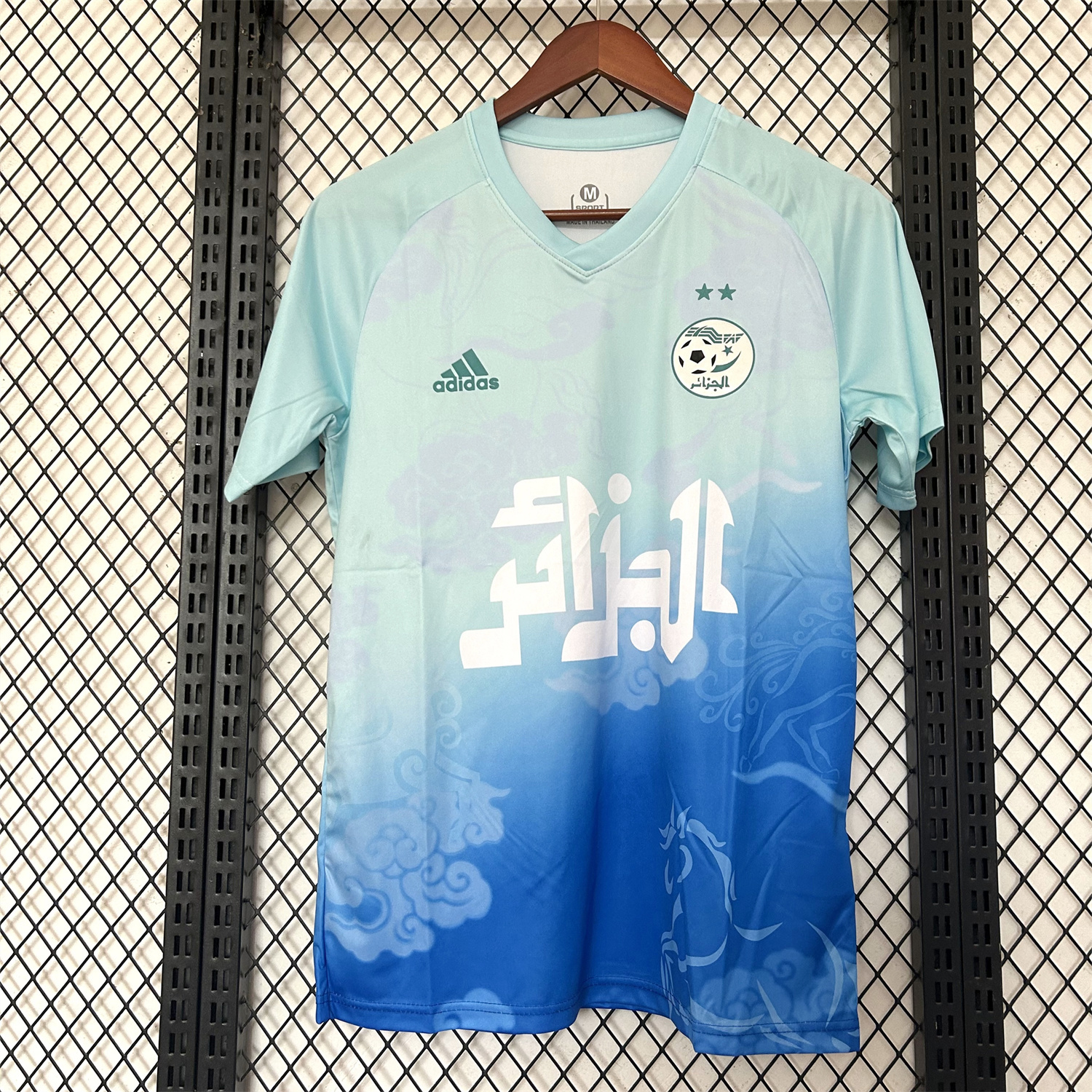 UltraTrikot-Algeria 25-26 Blue Green Gradient Auspicious Cloud Pattern Special Jersey - Fans Version