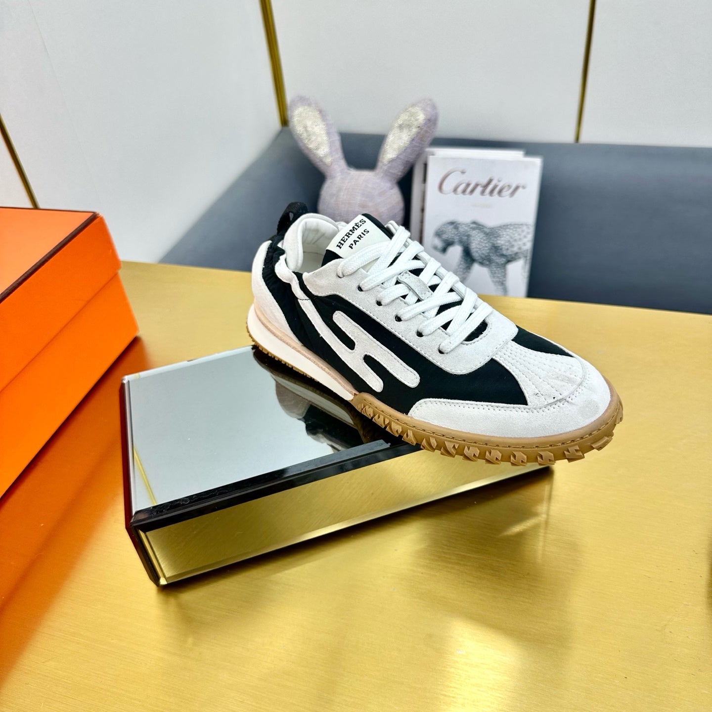 JET SNEAKER IN WHITE MIX BLACK SUEDE、mysite、Cacoeks