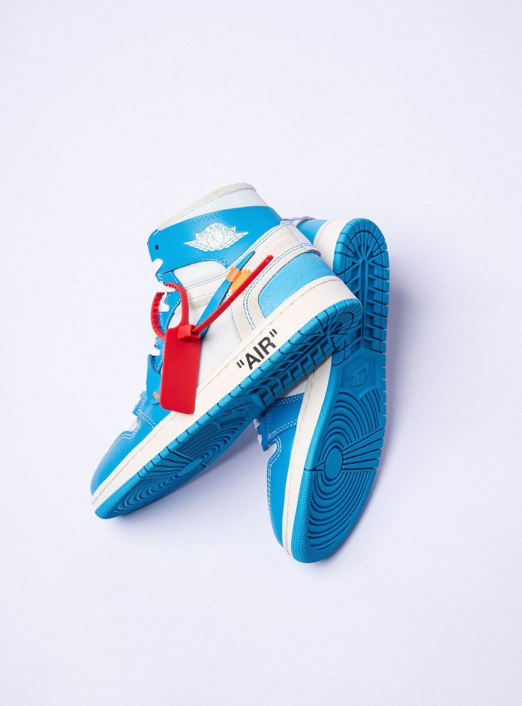 Air Jordan 1 Retro High Off-White University Blue、JORDAN、Cacoeks