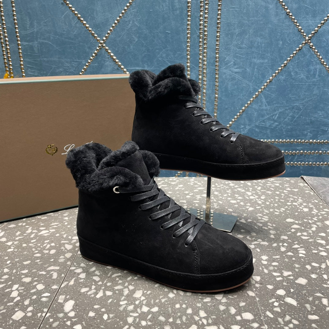 LP WINTER NUAGES HIGH SNEAKERS BLACK LAMBSKIN、mysite、Cacoeks