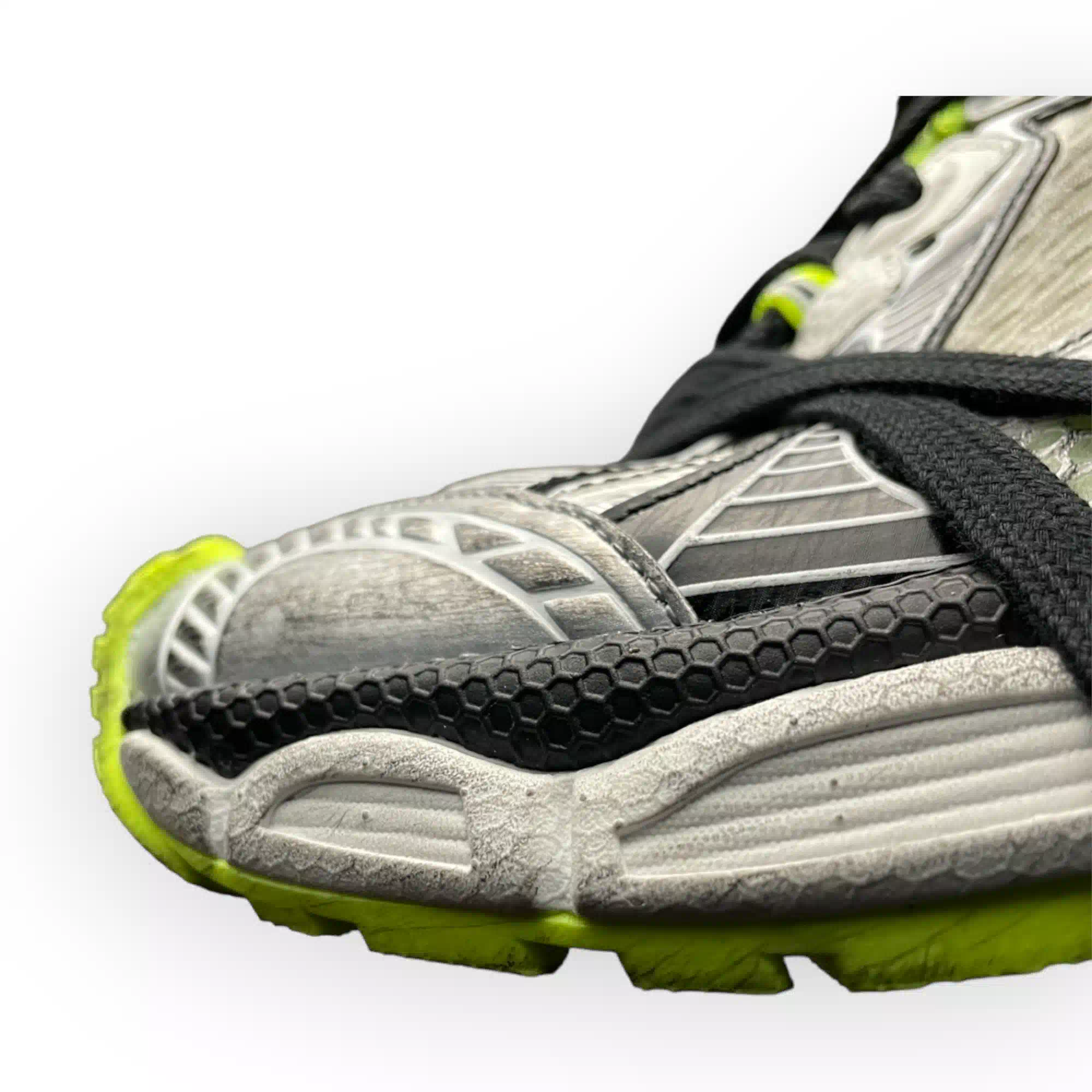 Balenciaga 3XL Sneaker in White Black and Neon Yellow、mysite、Cacoeks