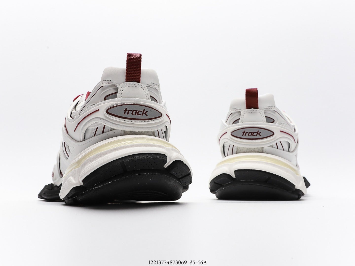 Balenciaga Track Trainer in White Burgundy、mysite、Cacoeks
