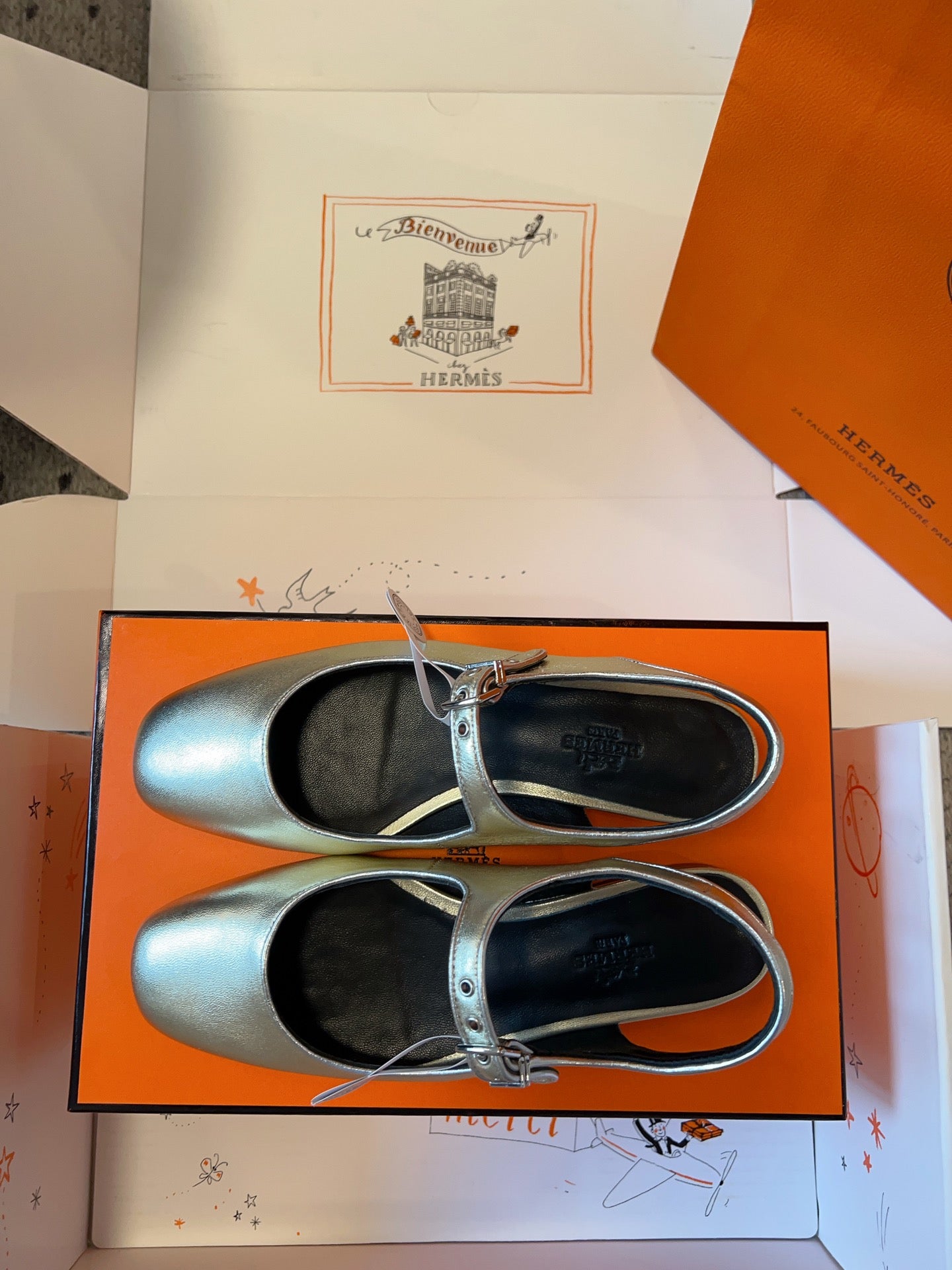 KLEO SLINGBACK IN SILVER CALFSKIN、mysite、Cacoeks