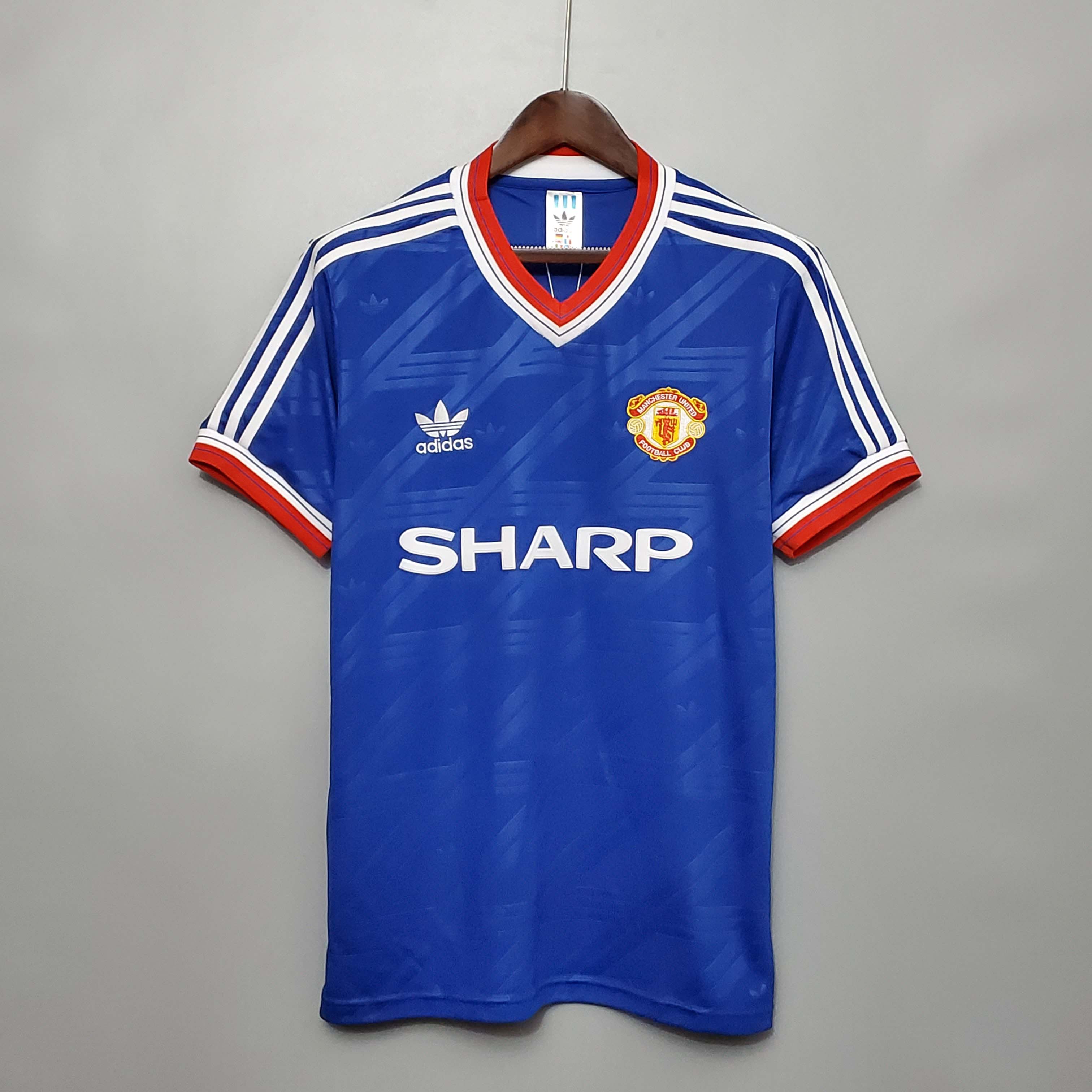 1986/1988 Retro Manchester United Third Away Football Shirt 1:1 Thai Quality:football jersey mysite: unitedjerseyfootball 邓江浪:football