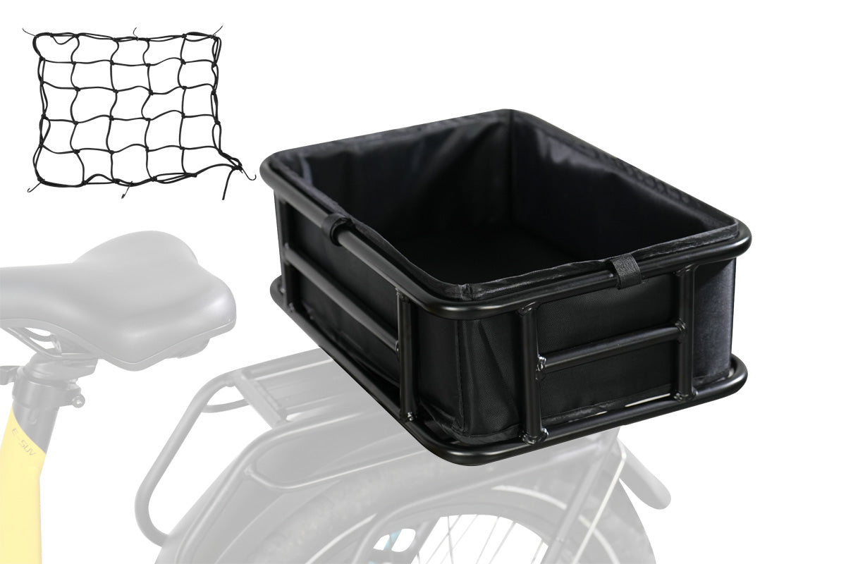 Large Ebike Rear Basket with Liner & Cargo Net、mySite、bearsvspackers