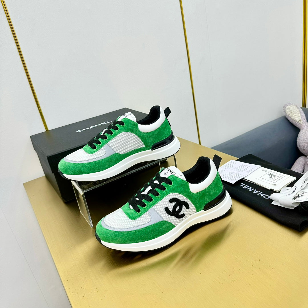 CLASSIC TRAINER IN GREEN MIX WHITE MERCERIZED VELVET、mysite、Cacoeks