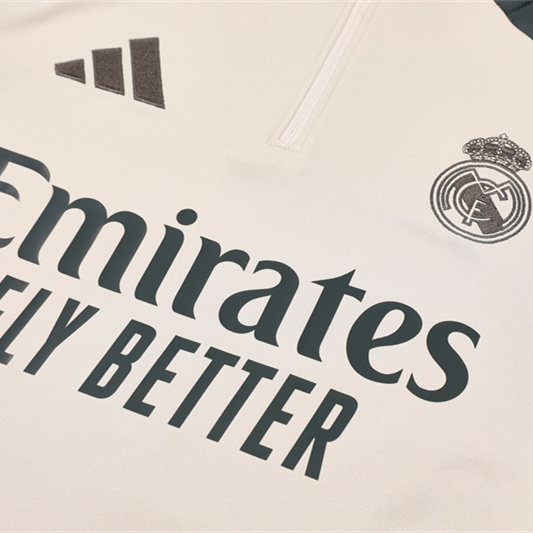 JerseysGala.com | Real Madrid 24-25 Kids Long Sleeve Training Set - Apricot -Customize Name, Number and Patch | Worldwide Shipping