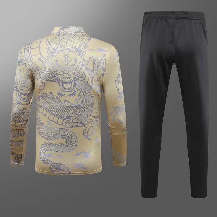 2023/2024 Real Madrid Special Edition Half-Pull Training Suit Yellow Set:football jersey mysite: unitedjerseyfootball 邓江浪:football