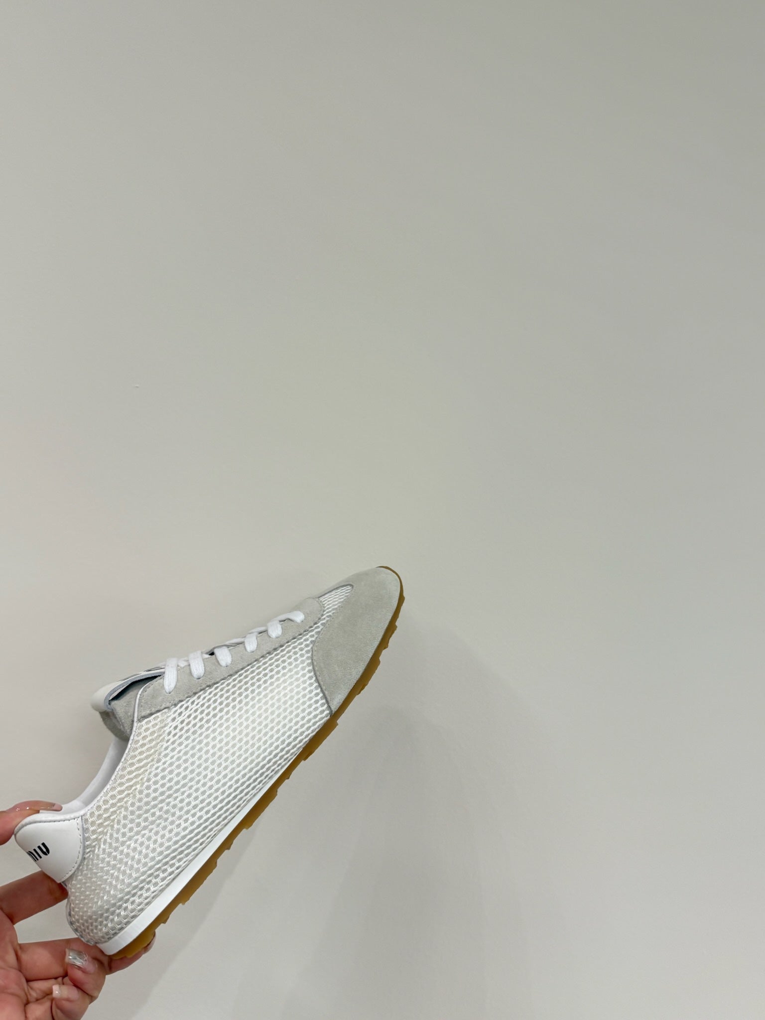 RETRO SNEAKERS IN BEIGE MESH AND SUEDE、mysite、Cacoeks