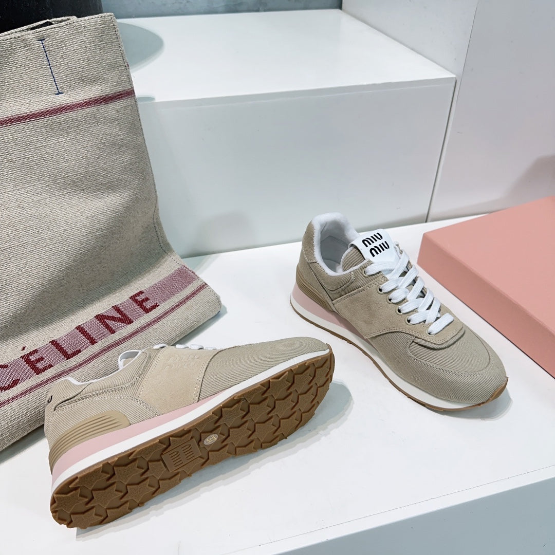 Teak And Light Brown Sneakers Canvas、mysite、Cacoeks