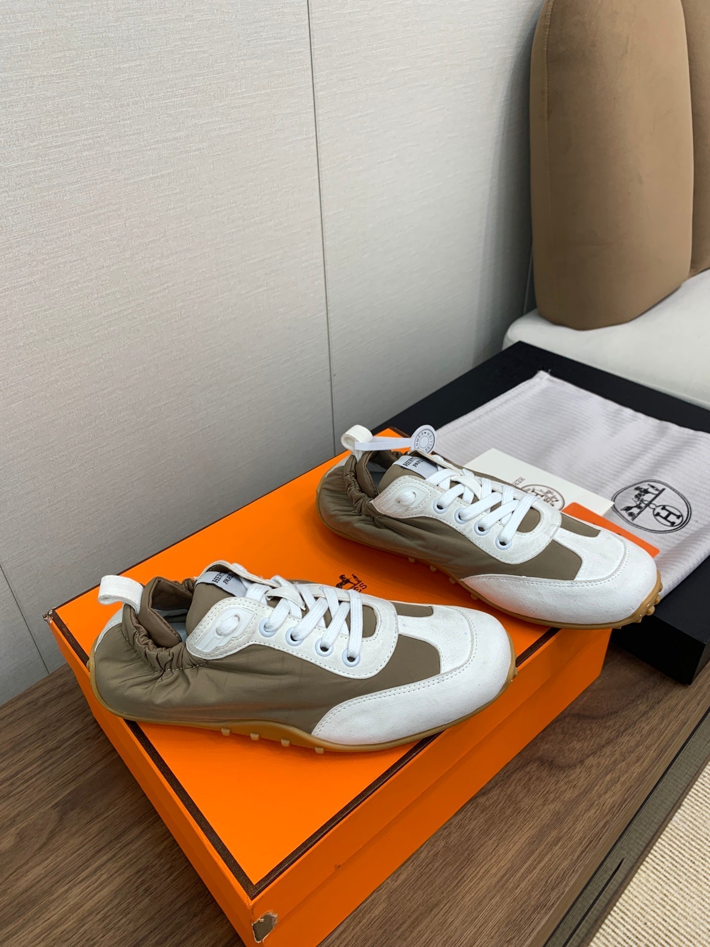 SKATEBOARD SHOES LIGHT GRAY MIX PEANUT CALFSKIN、mysite、Cacoeks