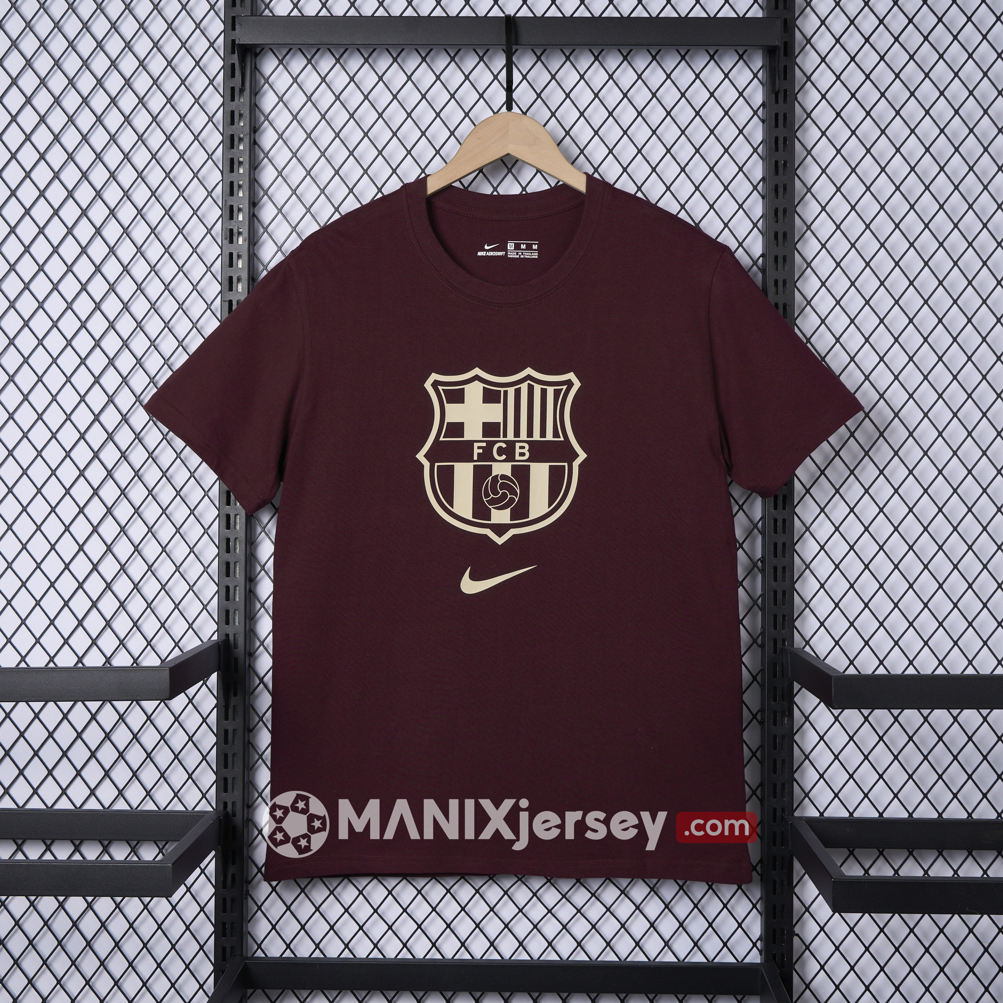 ManixJersey.com | Barcelona 24-25 Red Big LOGO T-Shirt -Customize Name, Number and Patch | Worldwide Shipping