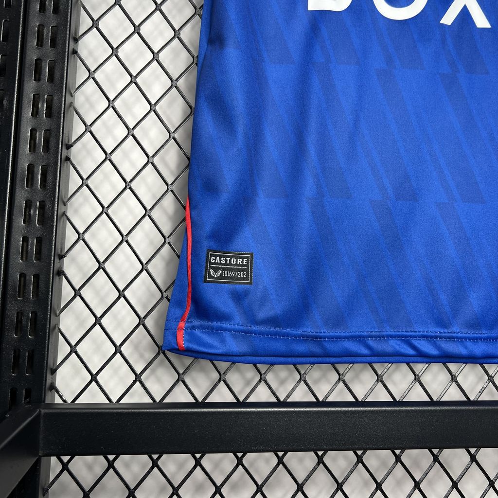 Higojerseys-Glasgow Rangers 24-25 Home Stadium Kids Kit