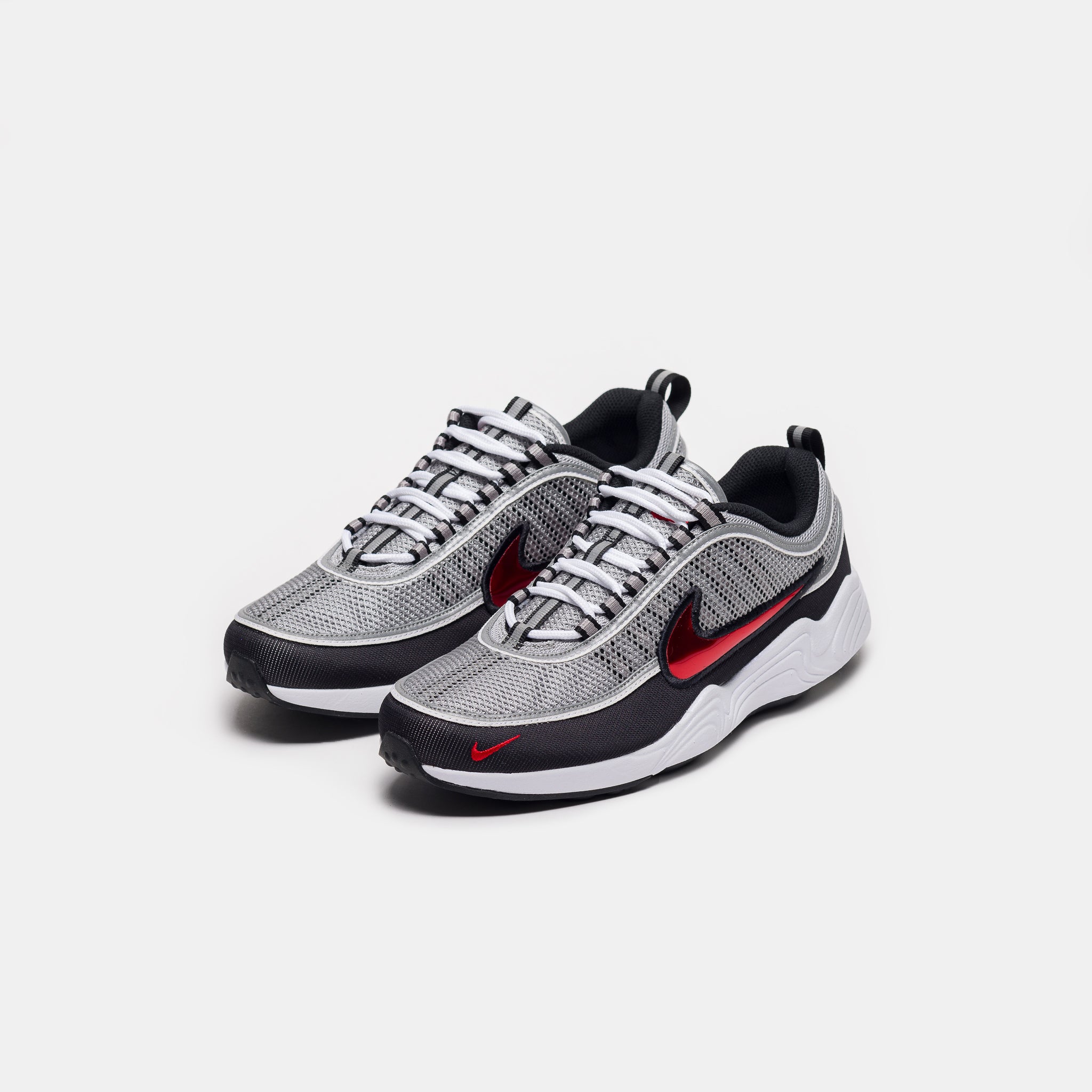 Air Zoom Spiridon SP Sneaker in Metallic Silver/Sport Red/Black/White