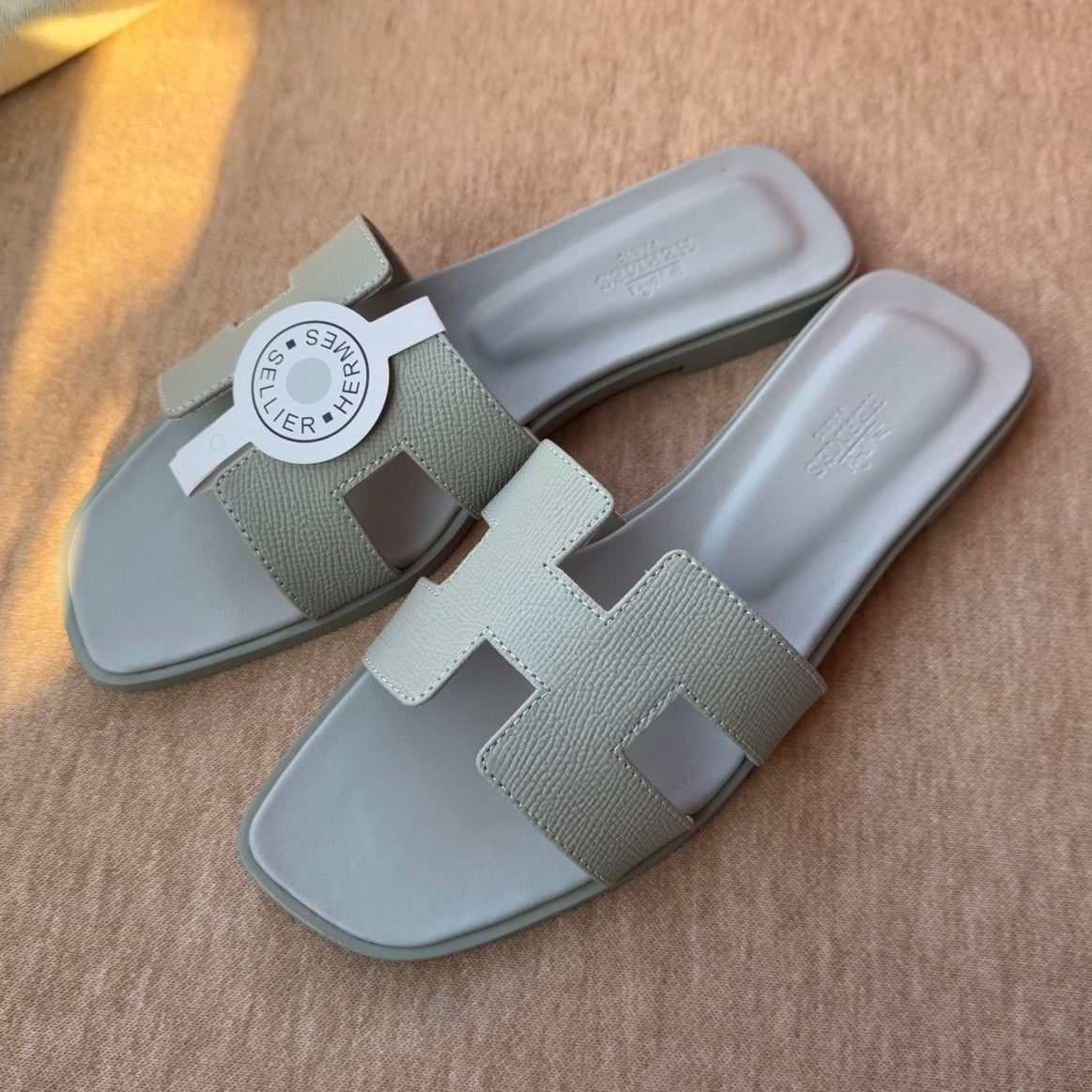 0RAN SANDALS IN WARM GRAY CALFSKIN、mysite、Cacoeks