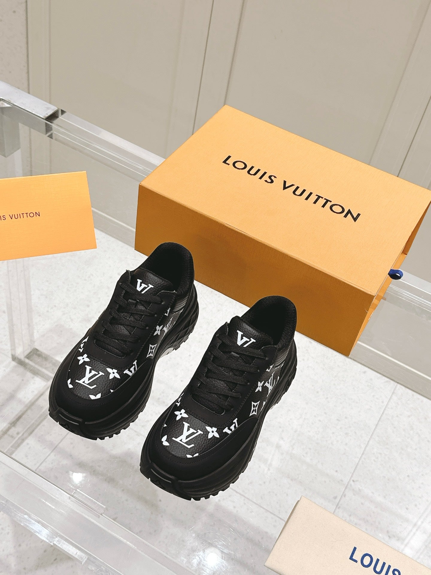 RUN AWAY SNEAKER IN BLACK MIX WHITE CALFSKIN、mysite、Cacoeks