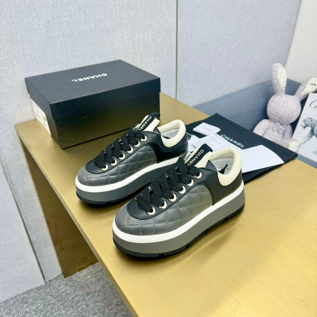 PLATFORM SHOES IN BLACK LAMBSKIN、mysite、Cacoeks