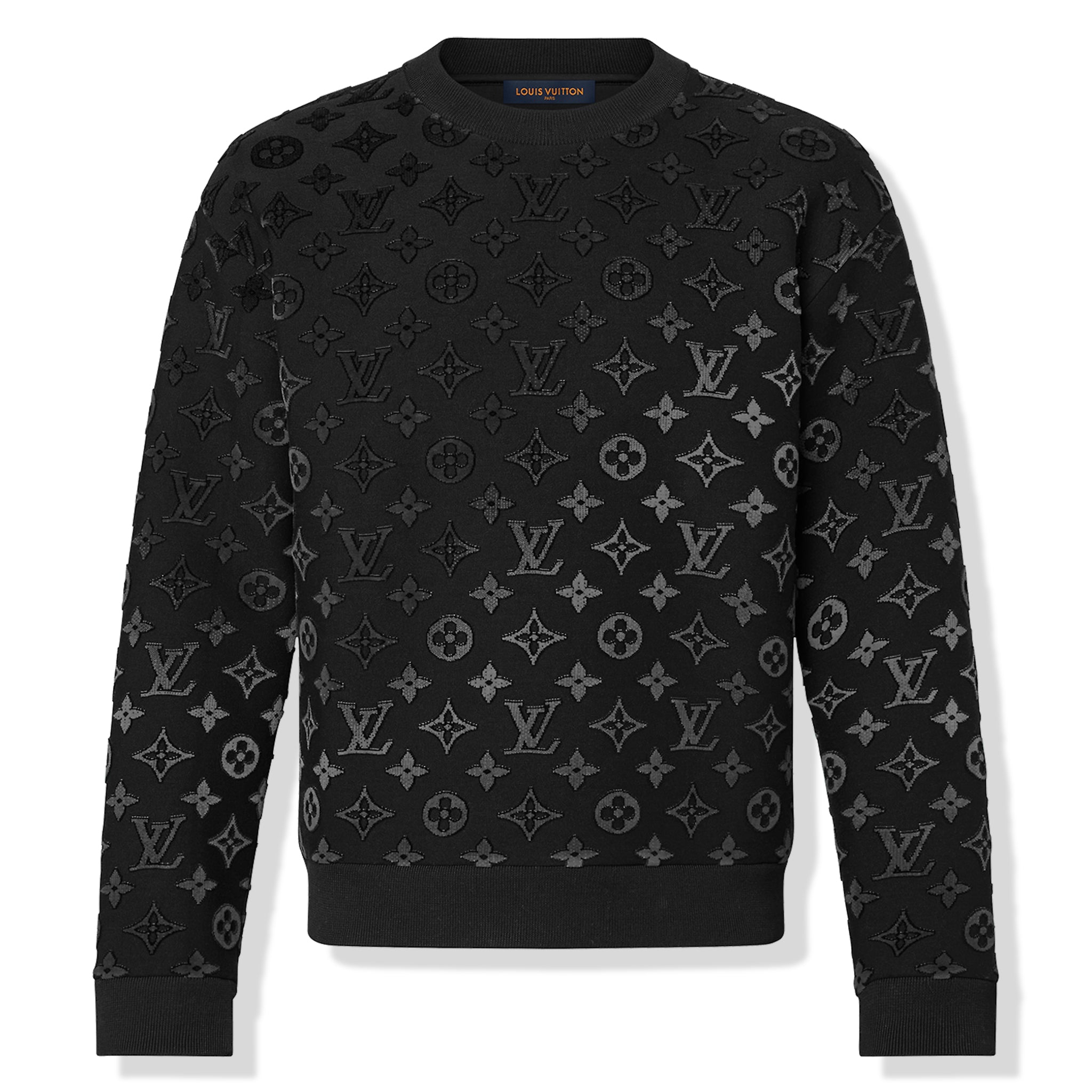 Louis Vuitton LV Monogram Gradient Fil Coupe Black Sweatshirt、mysite、Cacoeks