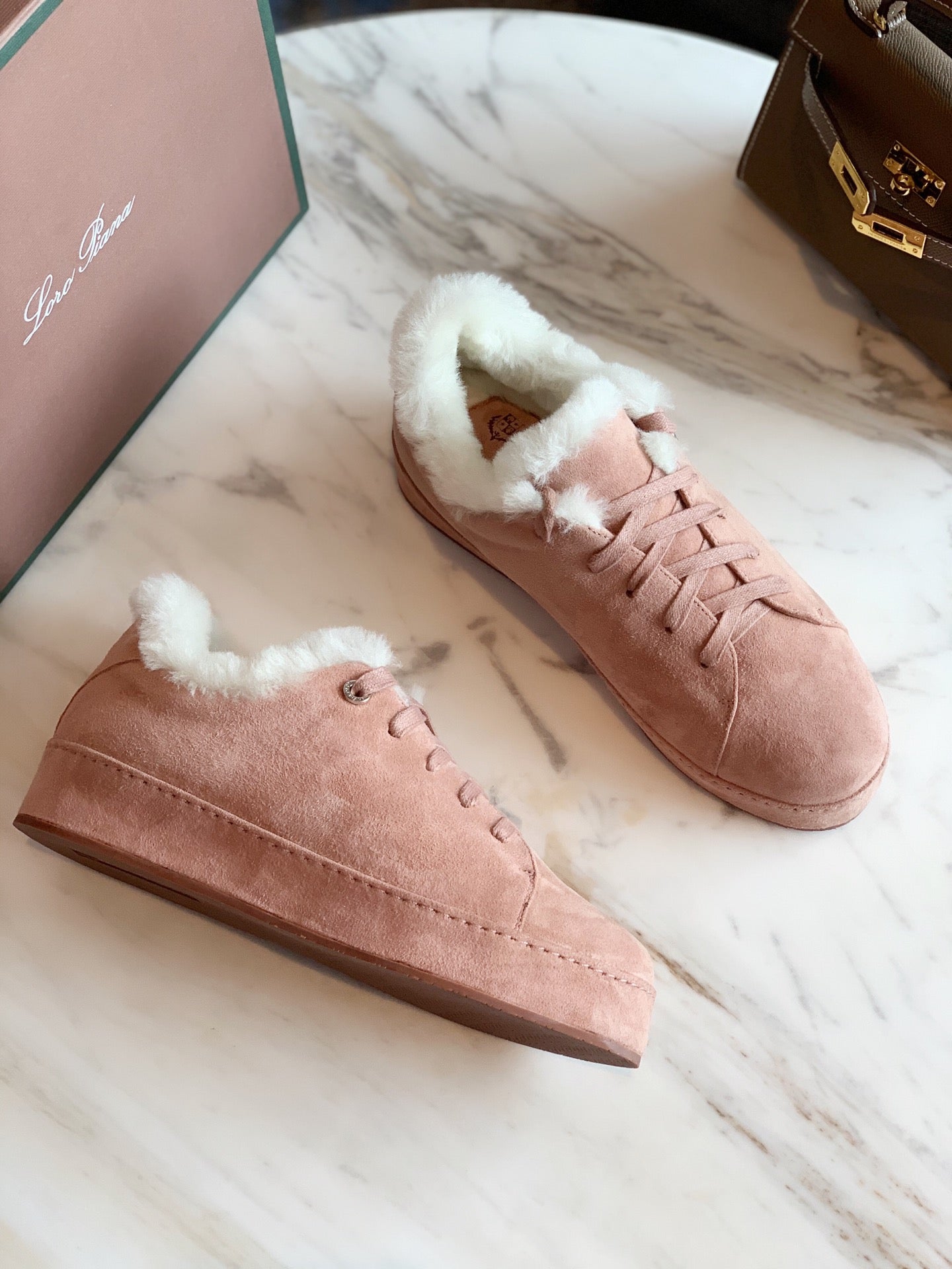 LP WINTER NUAGES SNEAKERS LIGHT PINK LAMBSKIN、mysite、Cacoeks