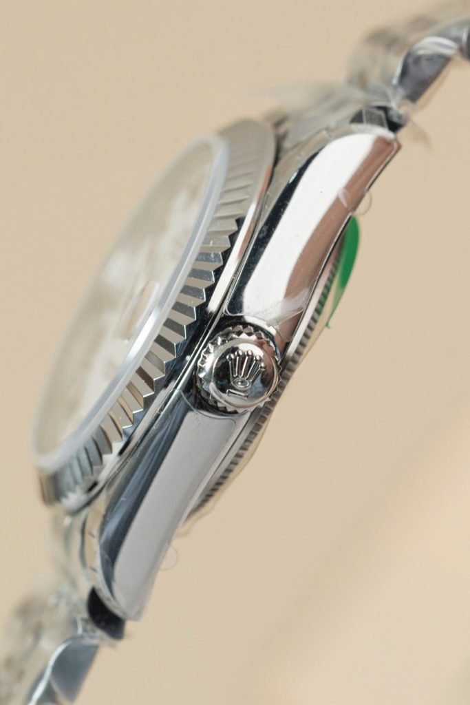 Đồng Hồ Rolex DateJust Lady Fake 11 Mặt Trắng Cọc Số La Mã 31mm (2)