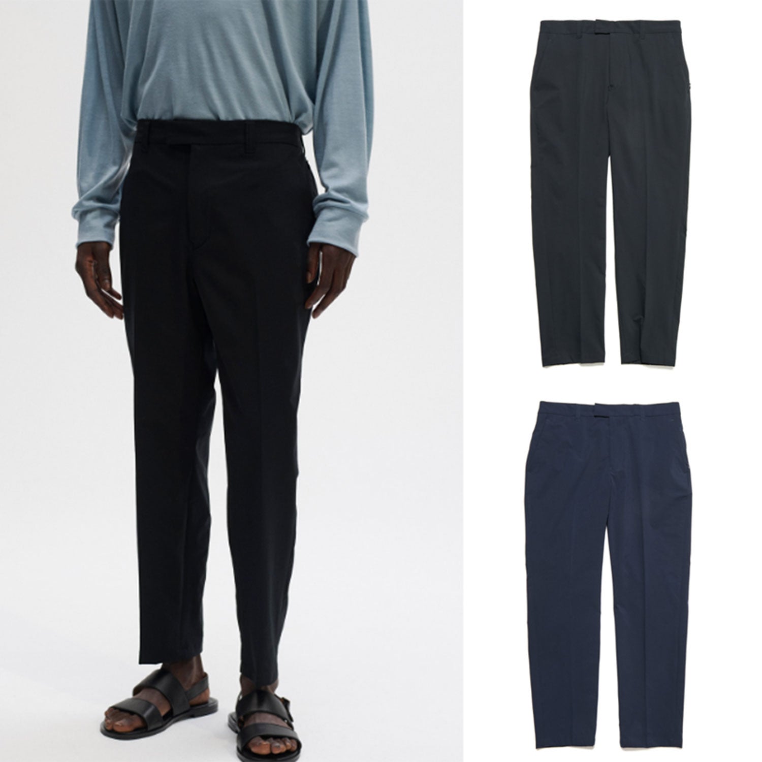 SOPHNET. 25S/S 2WAY STRETCH SHIRRING SLIM FIT SLACKS  SOPH-250028 