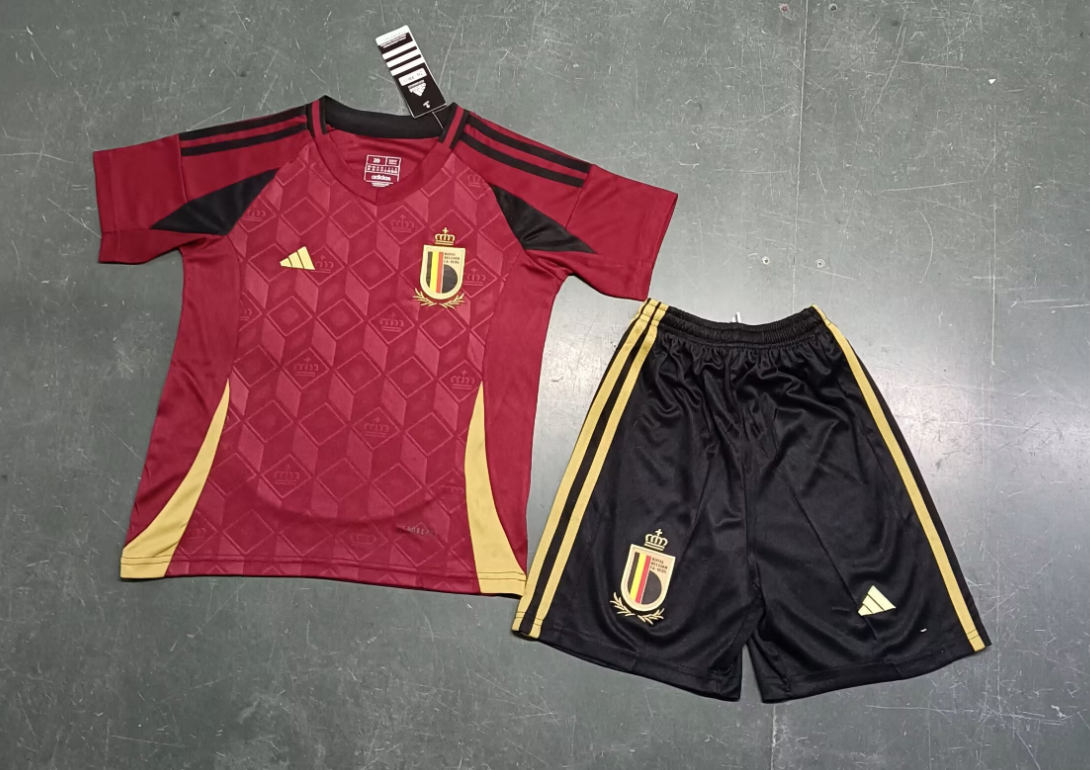24/25 Belgium Home Football Shirt Kids Size Suit-mysite Custom Football Kit- Nextkits