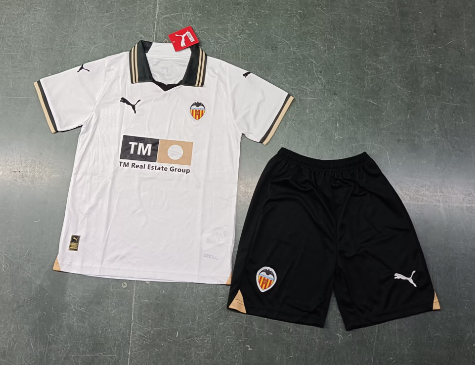 23/24 Valencia Home Football Shirt Kids Size Suit-mysite Custom Football Kit- Nextkits