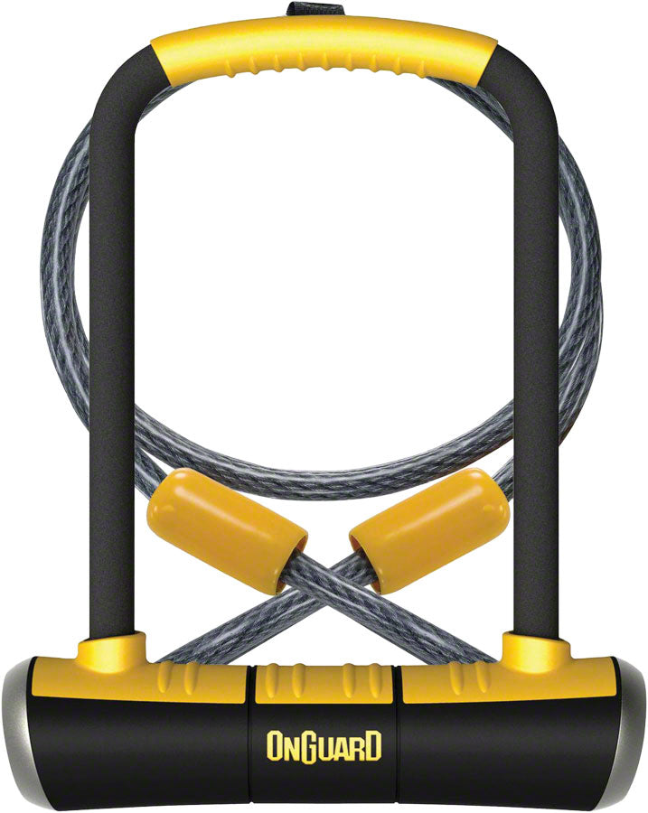Security - OnGuard PitBull Series U-Lock - 4.5 x 9, Keyed, Black/Yellow, Includes cable and bracket、mySite、bearsvspackers