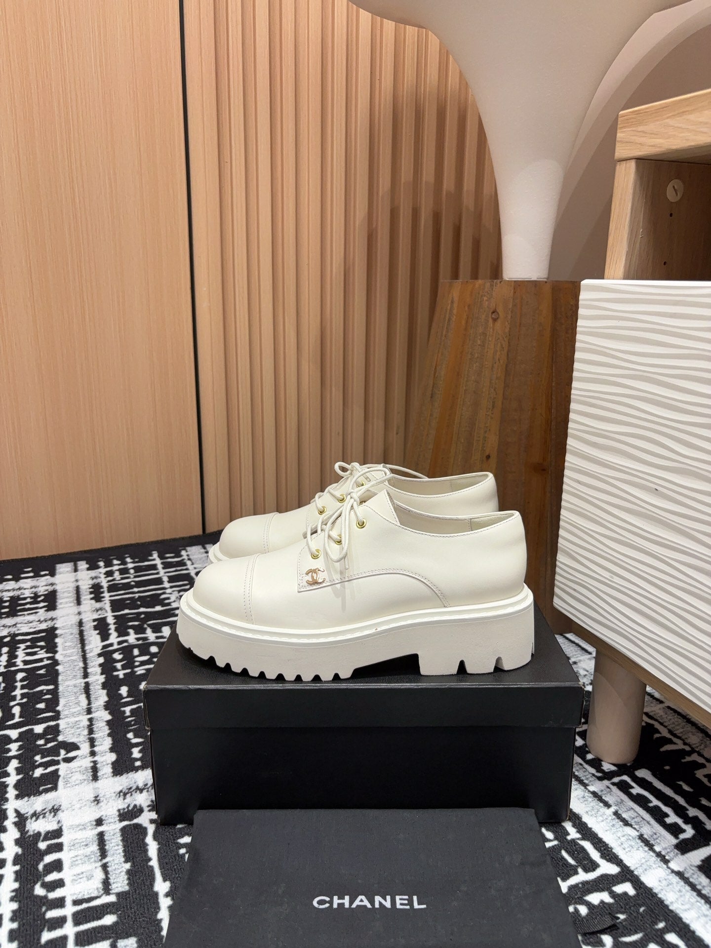 CC OXFORD SHOES IN WHITE CALFSKIN、mysite、Cacoeks