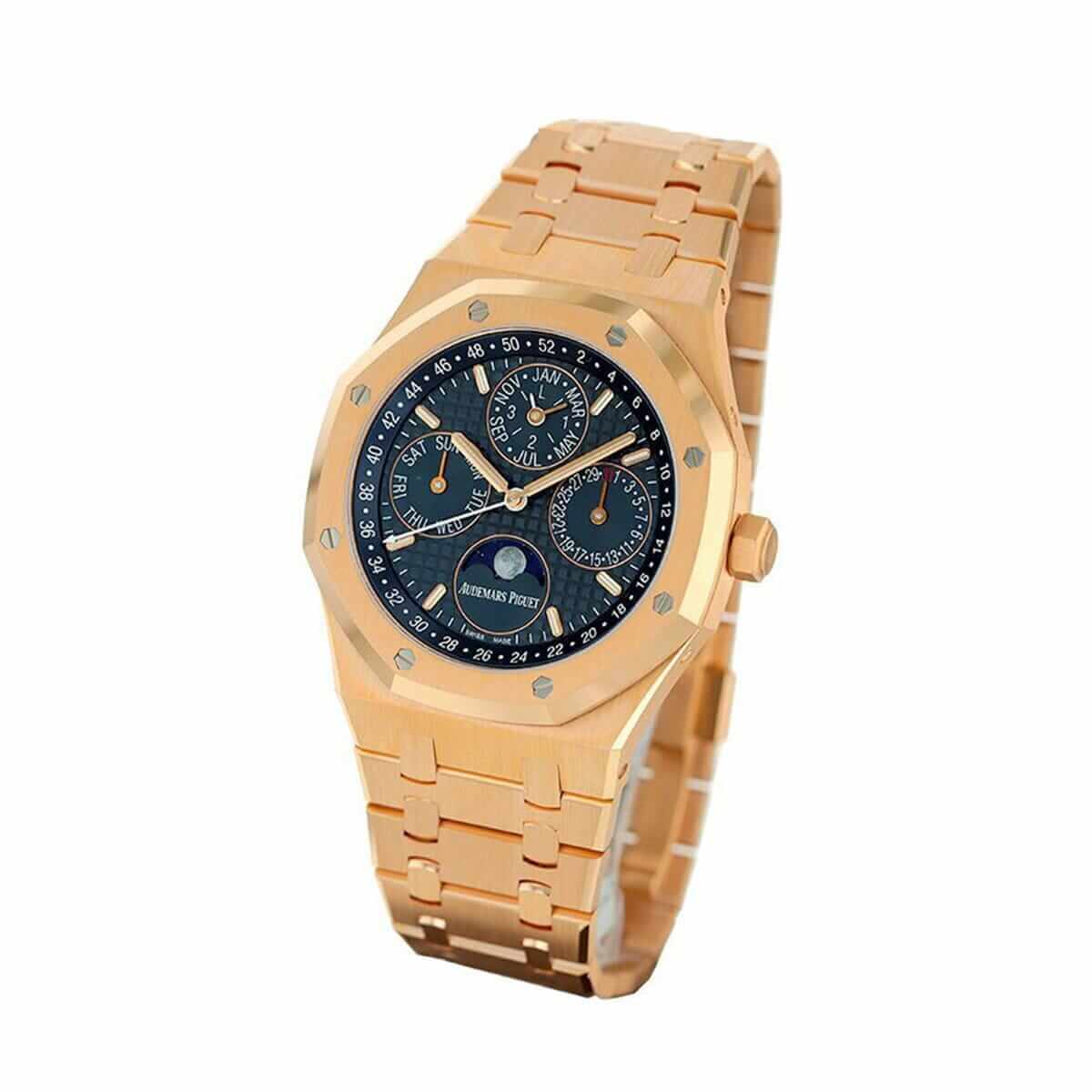 Audemars Piguet Rose Gold Blue Dial Replica-fasswatch