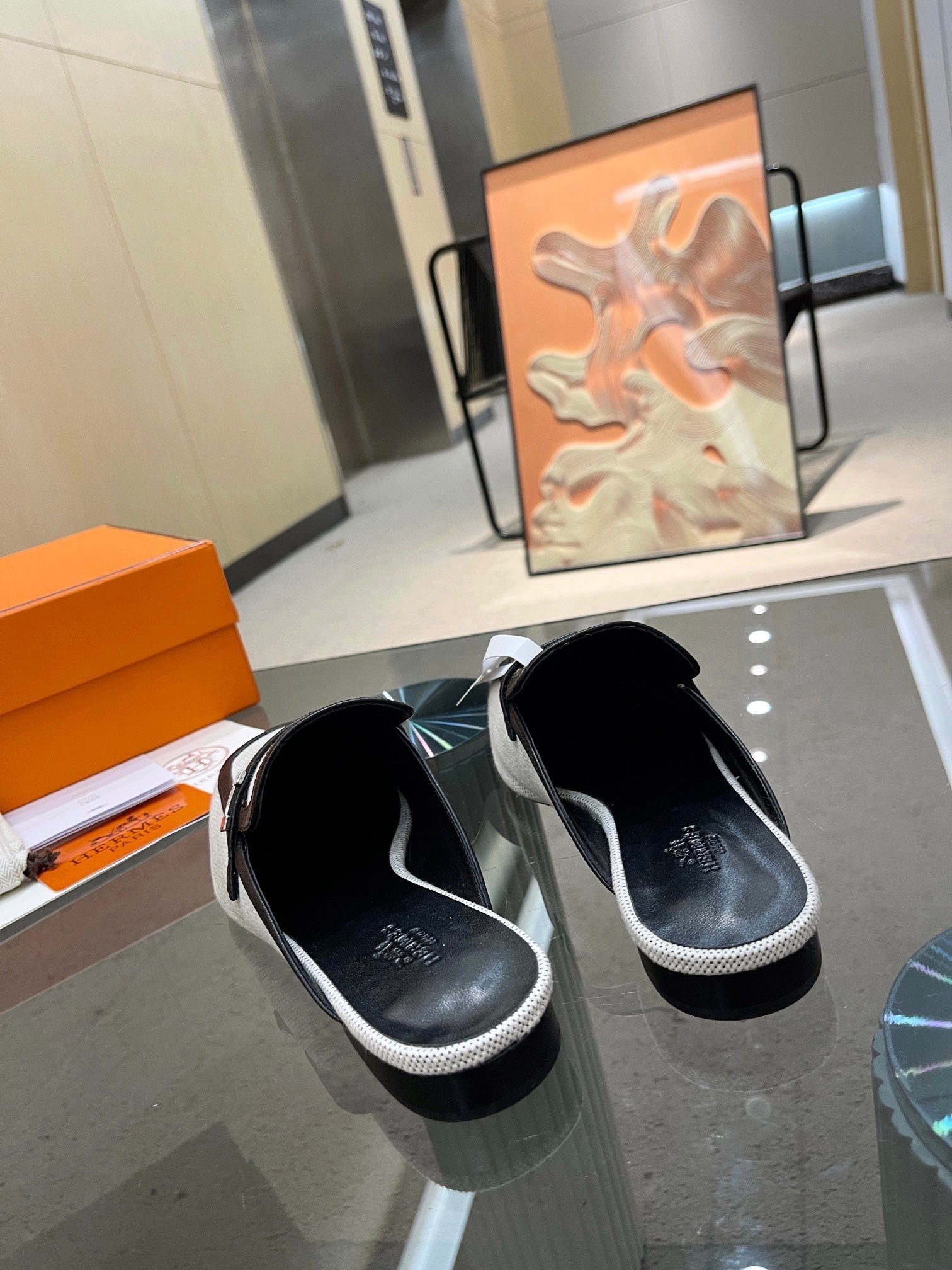 GROUPIE MULE BLACK MIX SILVER LAMBSKIN、mysite、Cacoeks