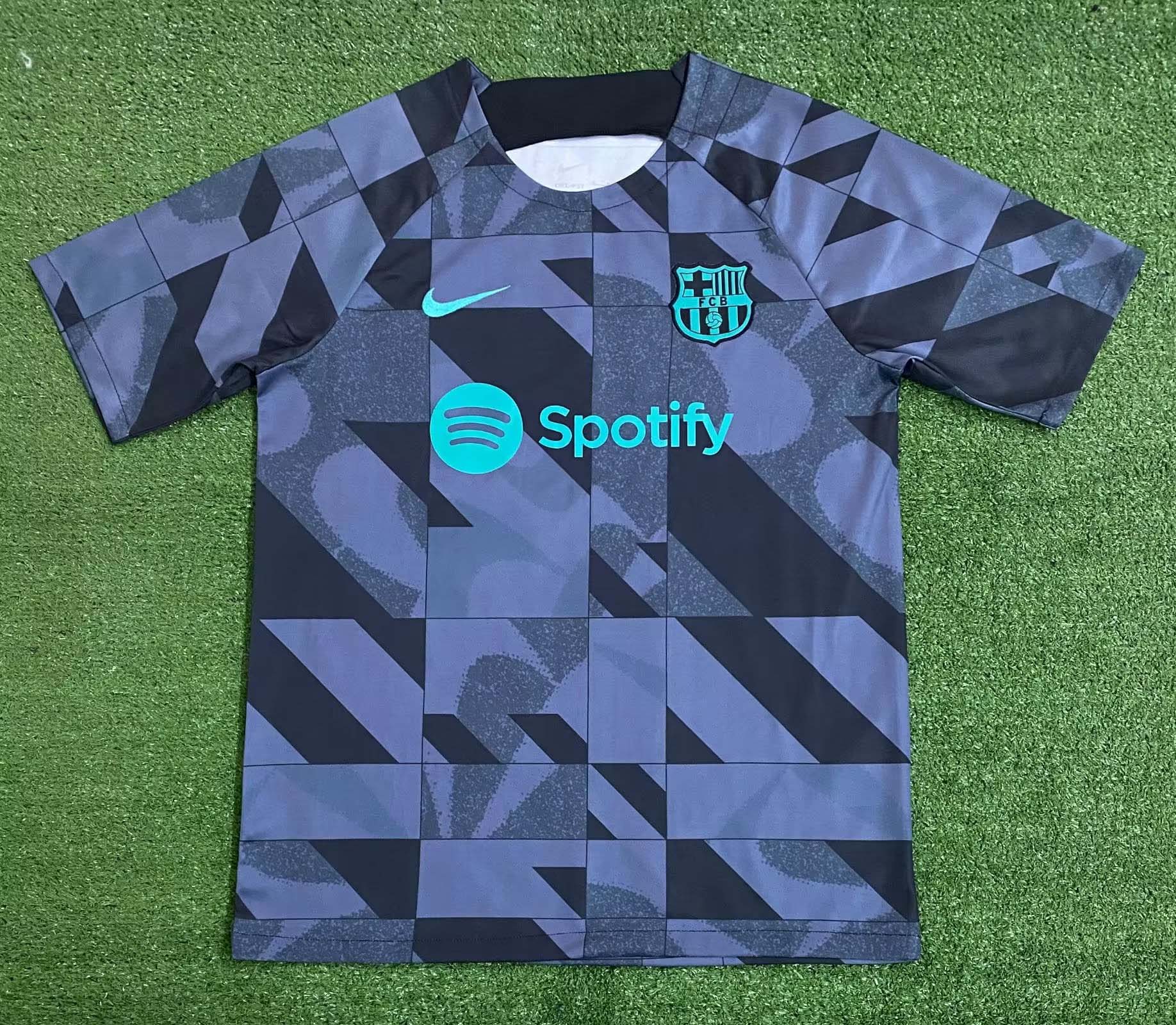 2023/2024 Barcelona Training Wear Gray Jersey:football jersey mysite: unitedjerseyfootball 邓江浪:football
