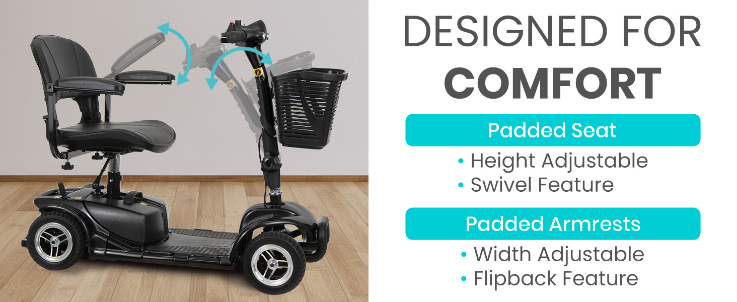 4 wheel mobility scooter electric wheelchair for adults seniors