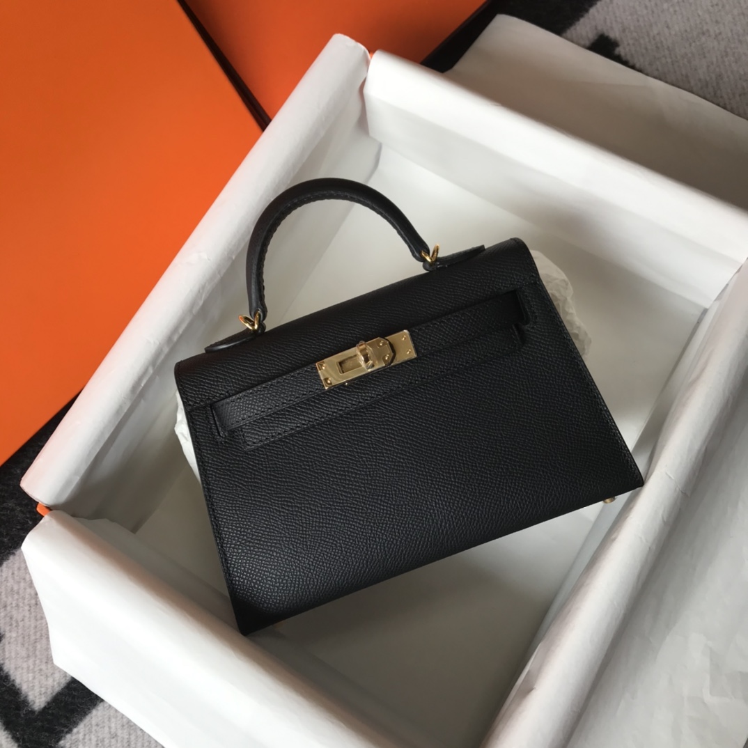 Original Copy Hermes Mini Kelly 19cm Leather Handbags More Colors