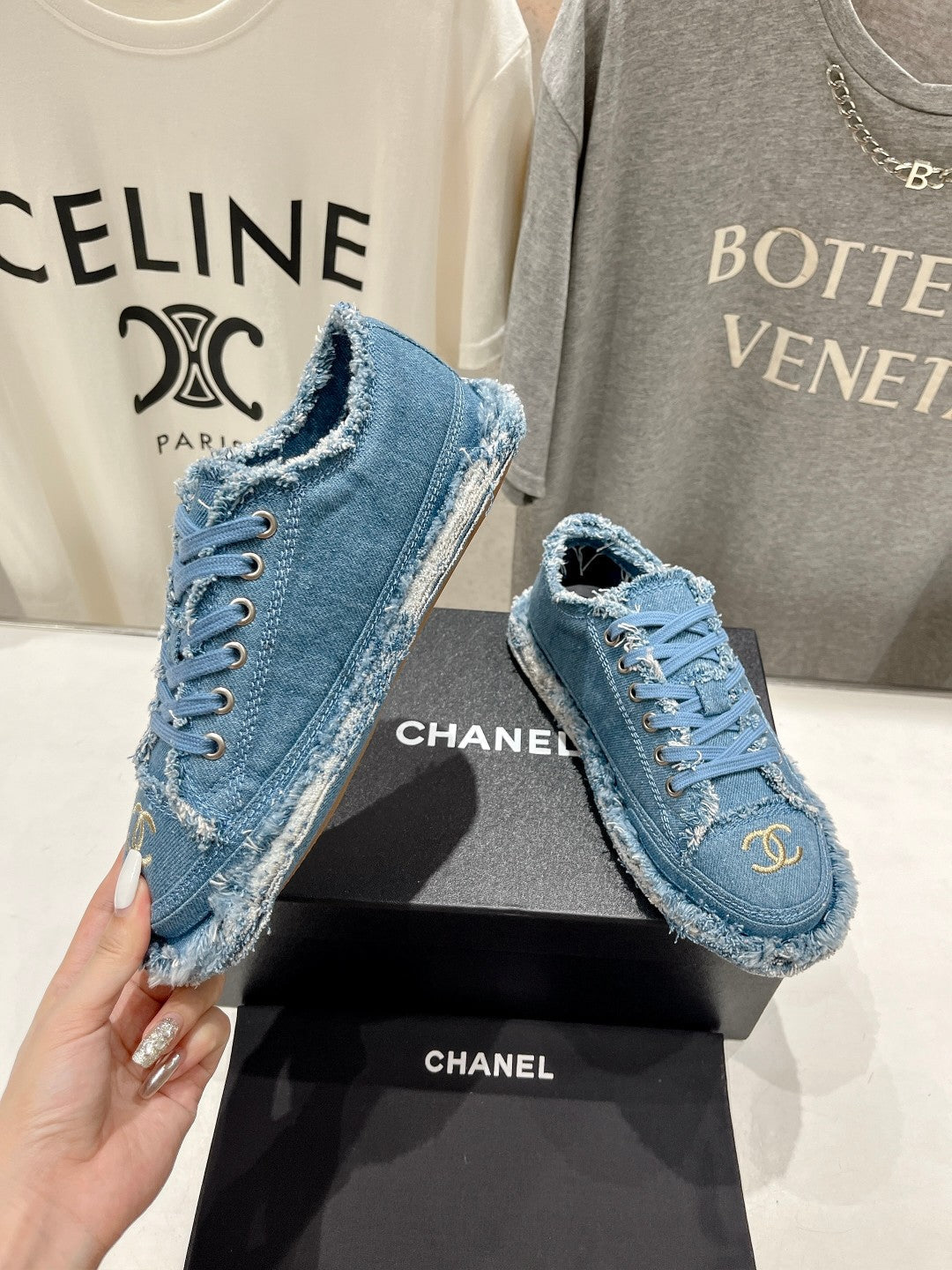 CC SNEAKER SKY BLUE DENIM FABRIC、mysite、Cacoeks