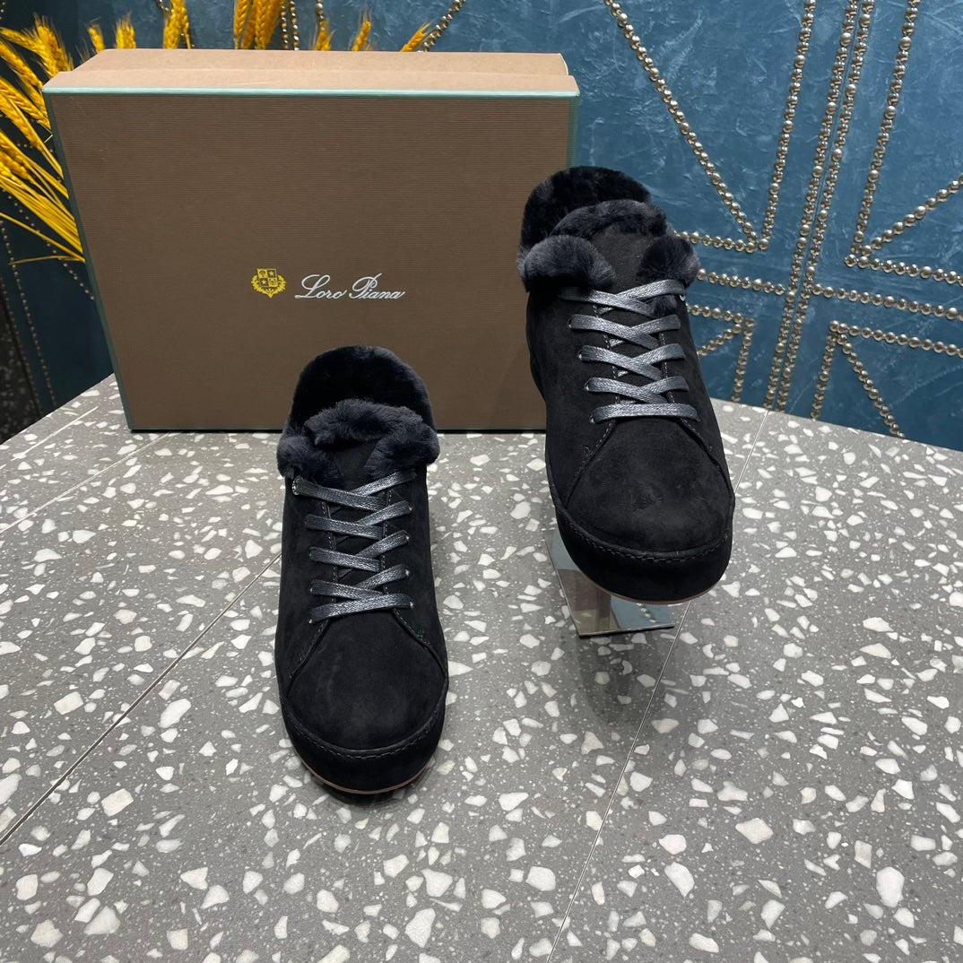 LP WINTER NUAGES SNEAKERS BLACK LAMBSKIN、mysite、Cacoeks