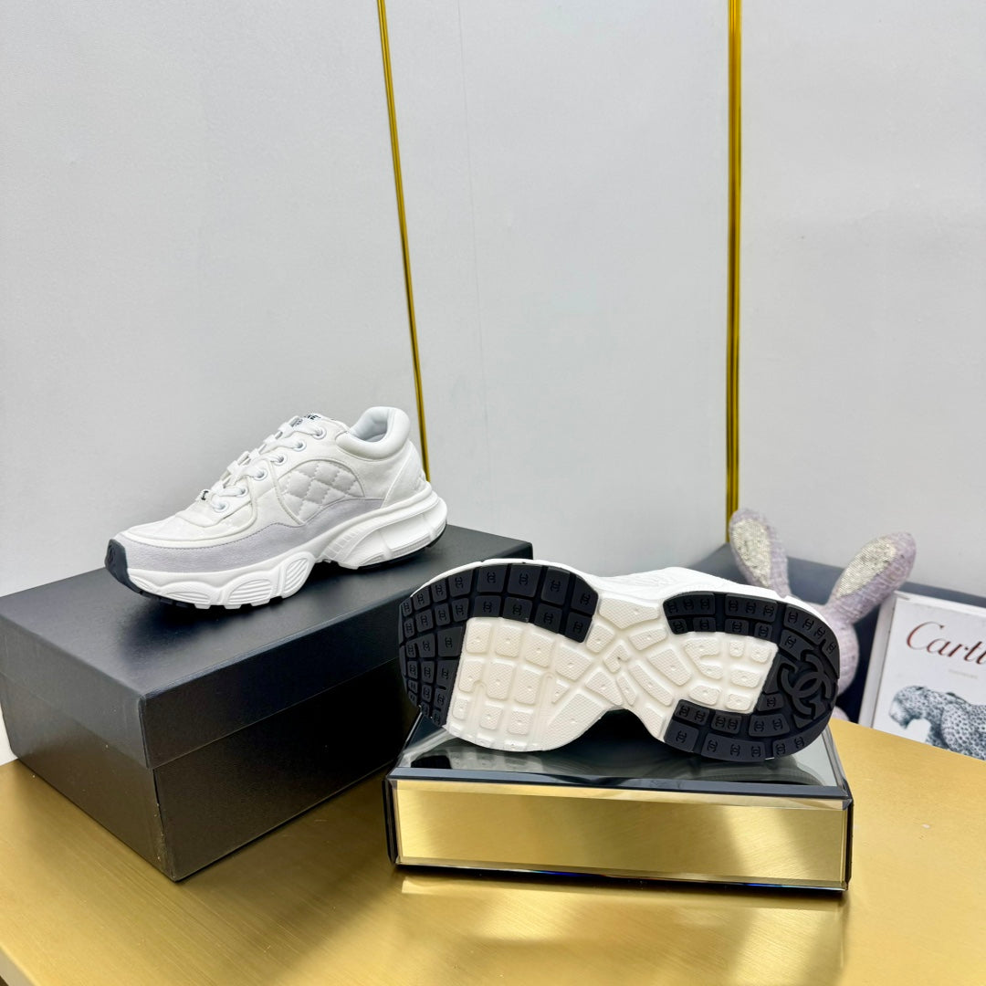 DAD SNEAKER IN WHITE LAMBSKIN AND SUEDE、mysite、Cacoeks
