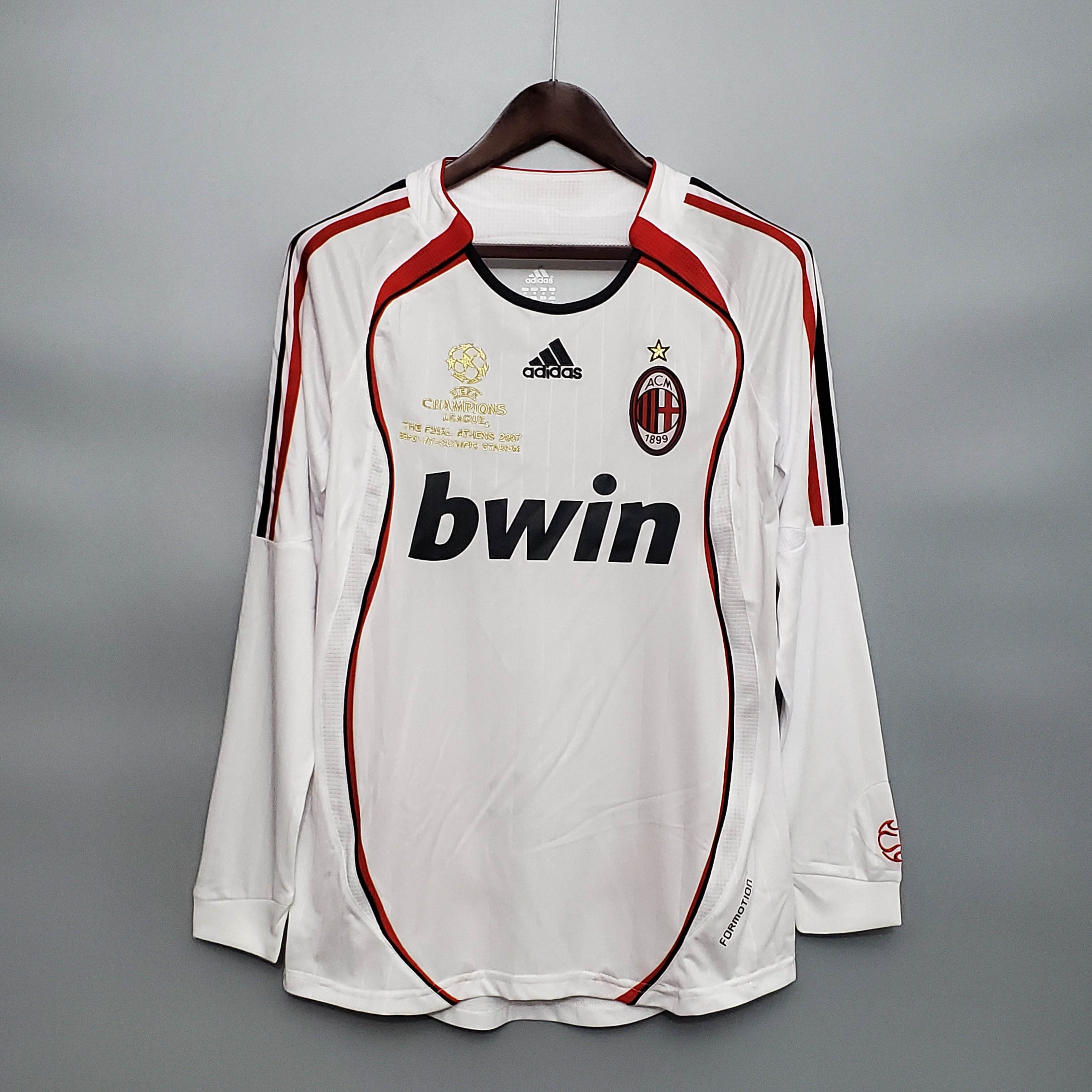 2006/2007 Retro Long Sleeve AC Milan Away Football Shirt 1:1 Thai Quality:football jersey mysite: unitedjerseyfootball 邓江浪:football