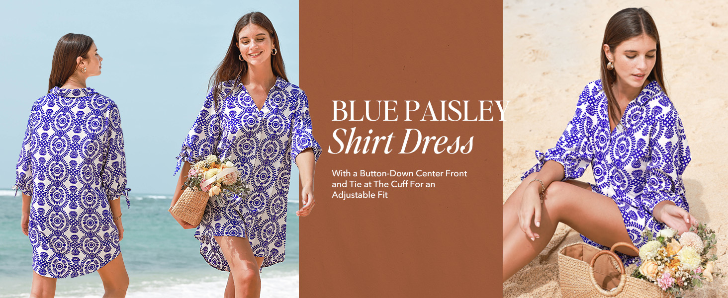 Blue Paisley Dress
