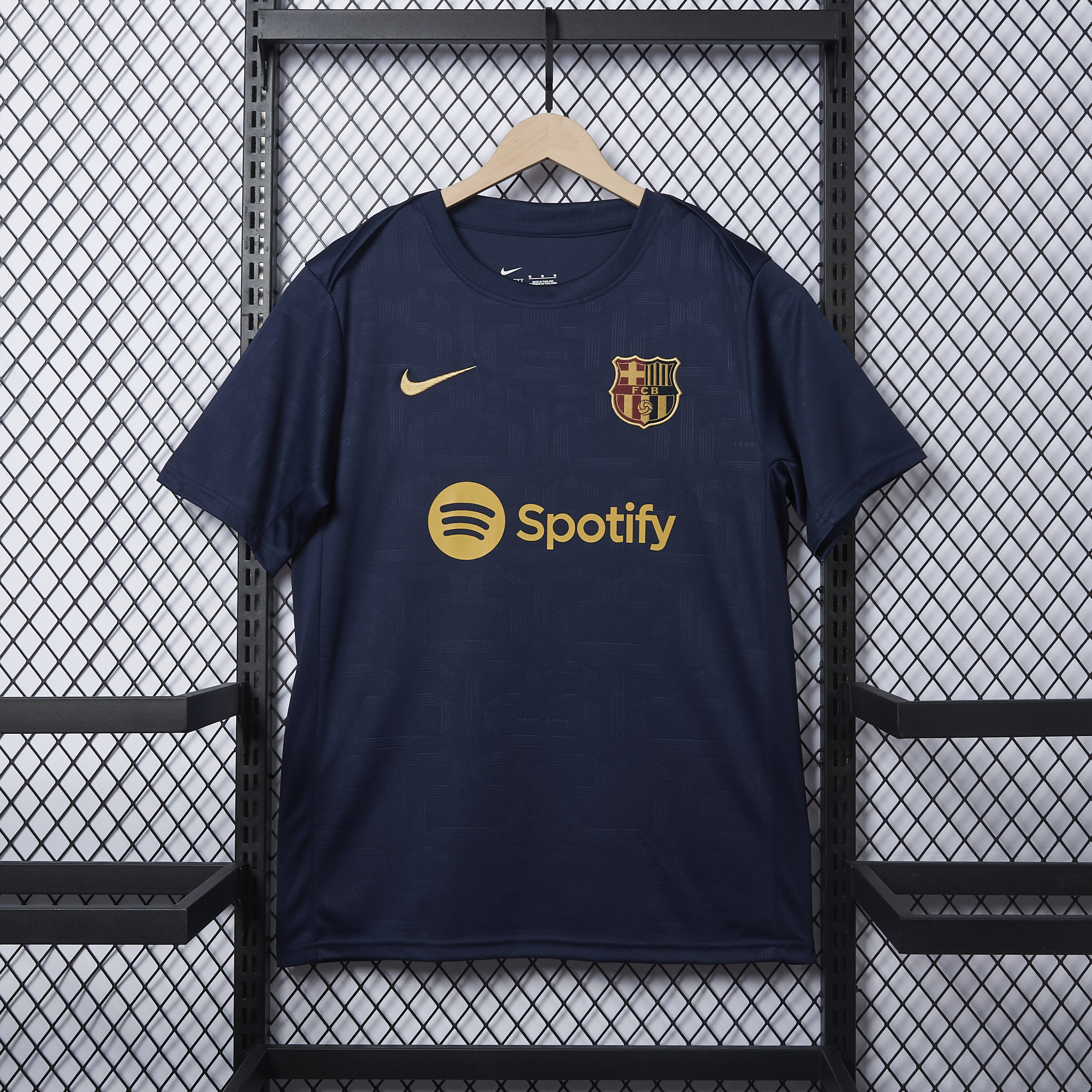 ManixJersey.com | Barcelona 24-25 Navy Blue 125th Anniversary Pre-match Jersey - Fans Version -Customize Name, Number and Patch | Worldwide Shipping