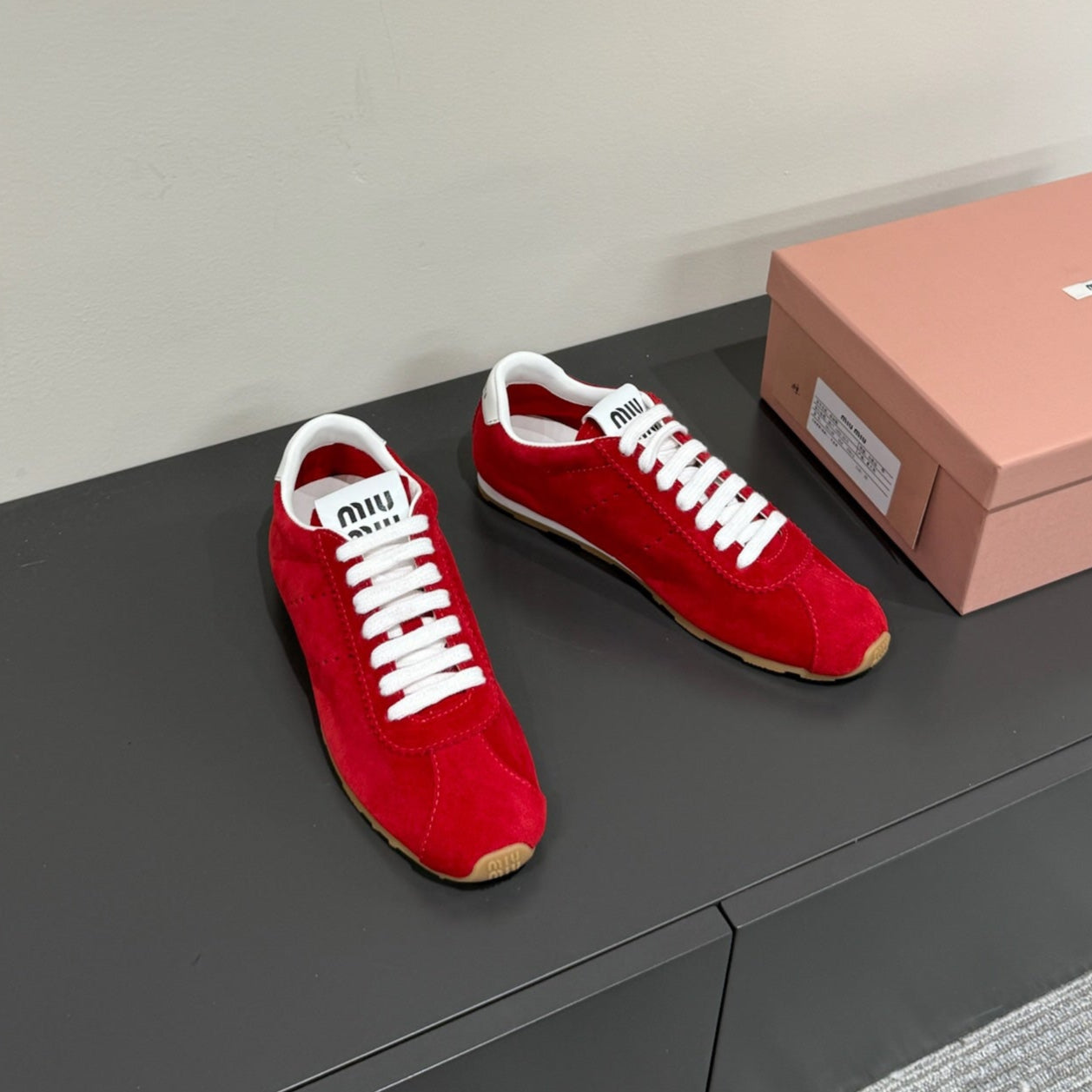 PLUME SNEAKERS IN RED SUEDE、mysite、Cacoeks