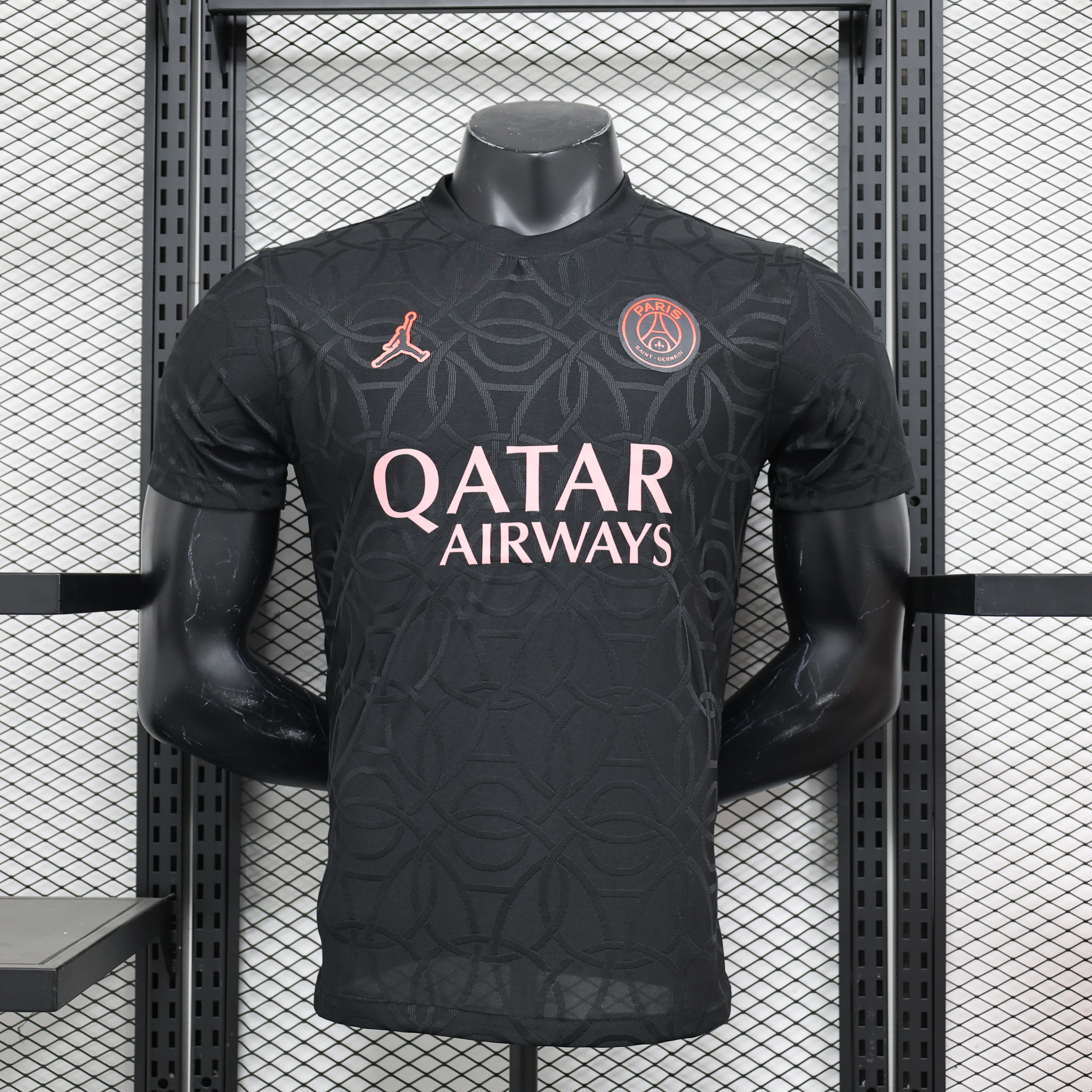 Higojerseys-Paris Saint-Germain PSG X JD 24-25 Third Pre-Match Black Jersey - Player Version