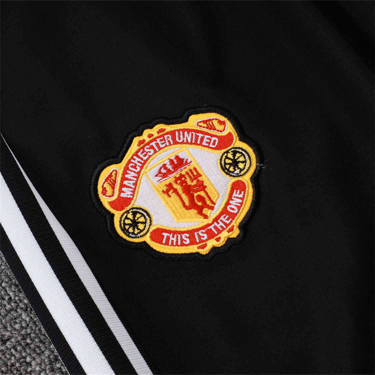 UltraTrikot-Manchester United 24-25 Throwback Jacket Training Tracksuit - Date Red Jackets & Black Pants