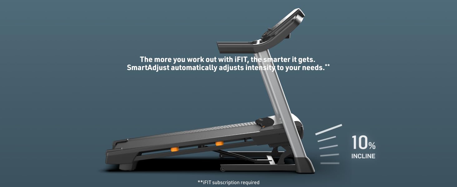 The more you workout with iFIT, the smarter it gets with SmartAdjust auto adjusting intensity to you