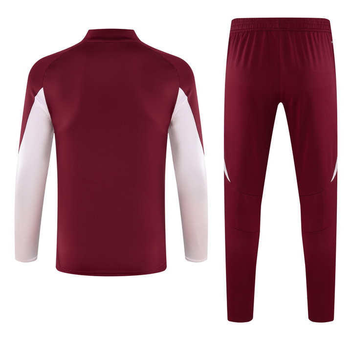 JerseysGala.com | Bayern Munich 24-25 Long Sleeve Training Set - Deep Red -Customize Name, Number and Patch | Worldwide Shipping